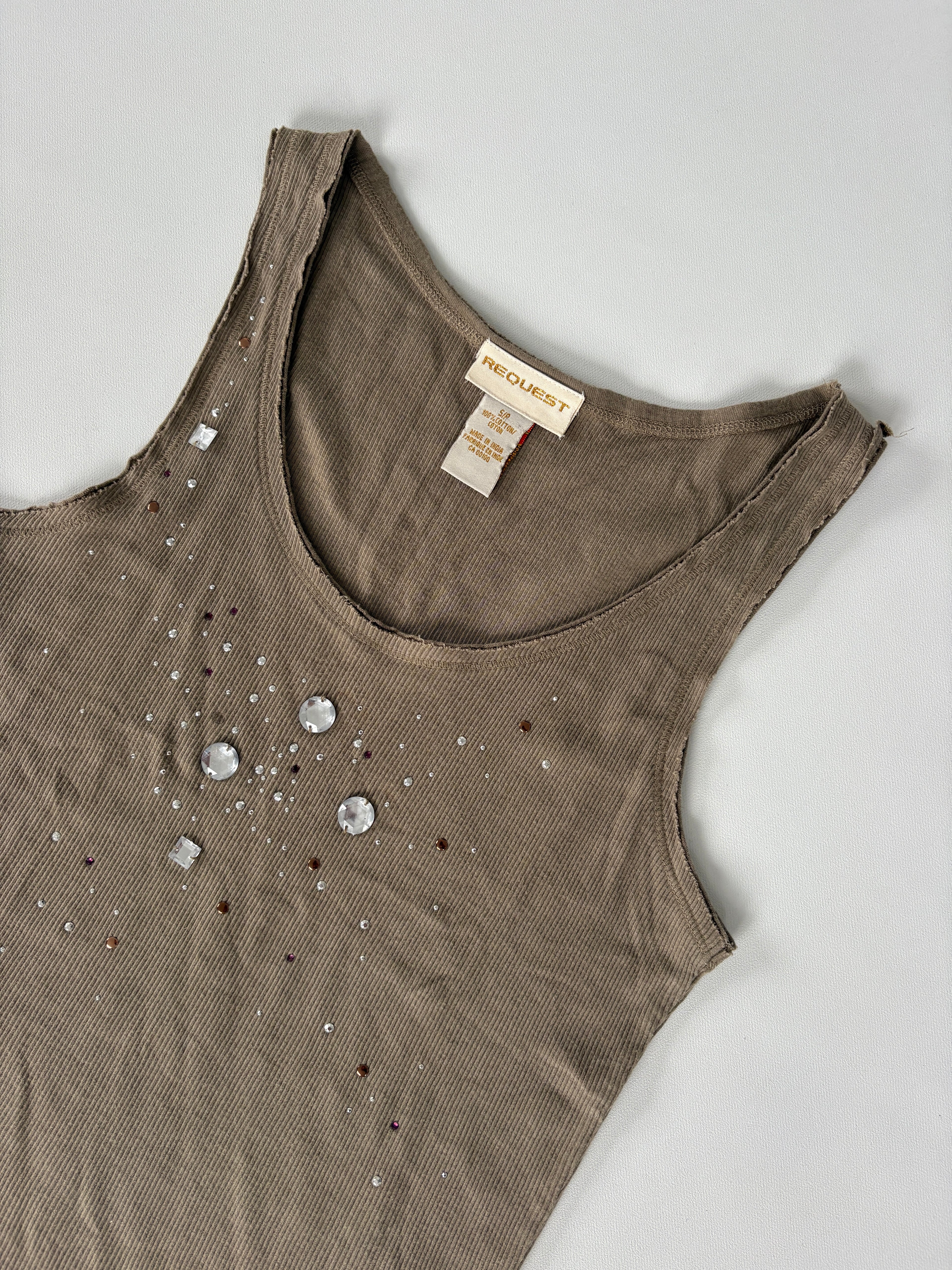 50 / Olive Tank w/ Bedazzling