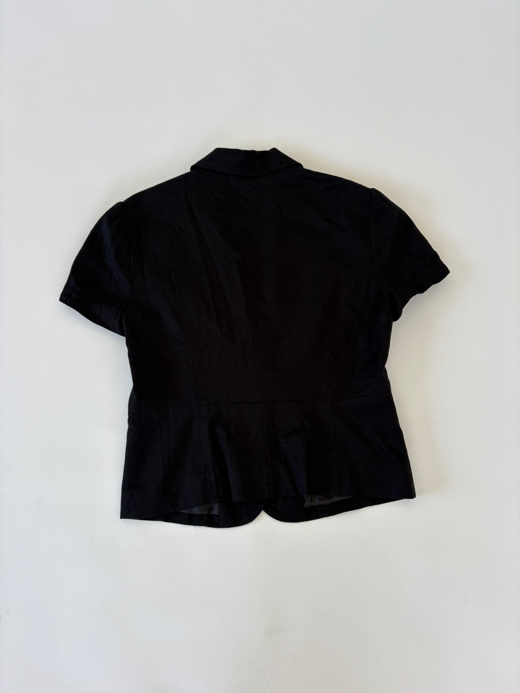 67 / Smart Set Black Button Up w/ Shoulder Pads