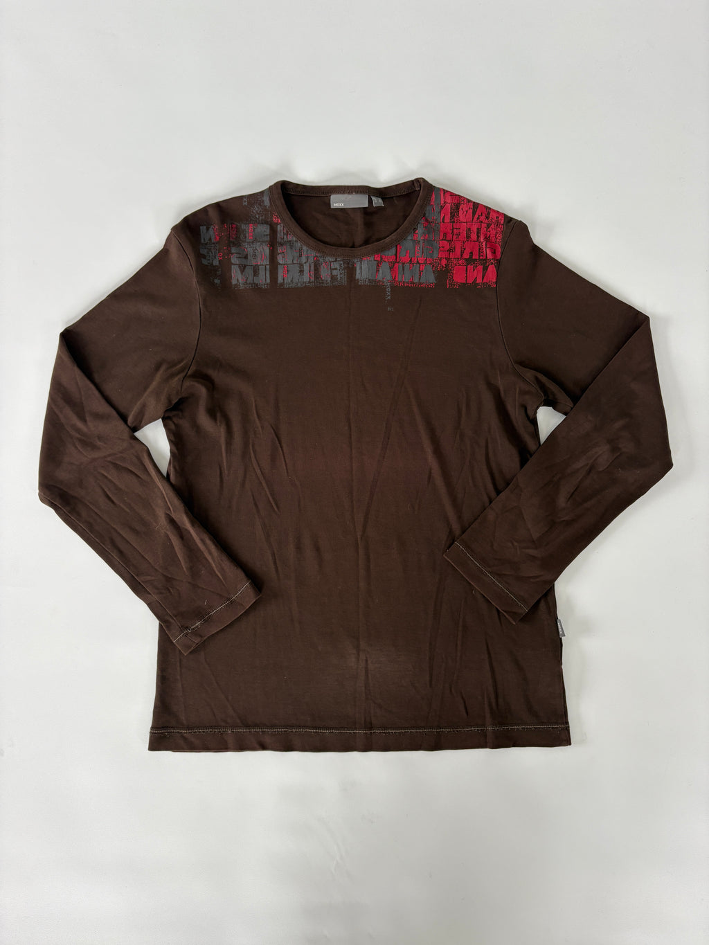 69 / Brown Mexx Long Sleeve w/ Red Graphics
