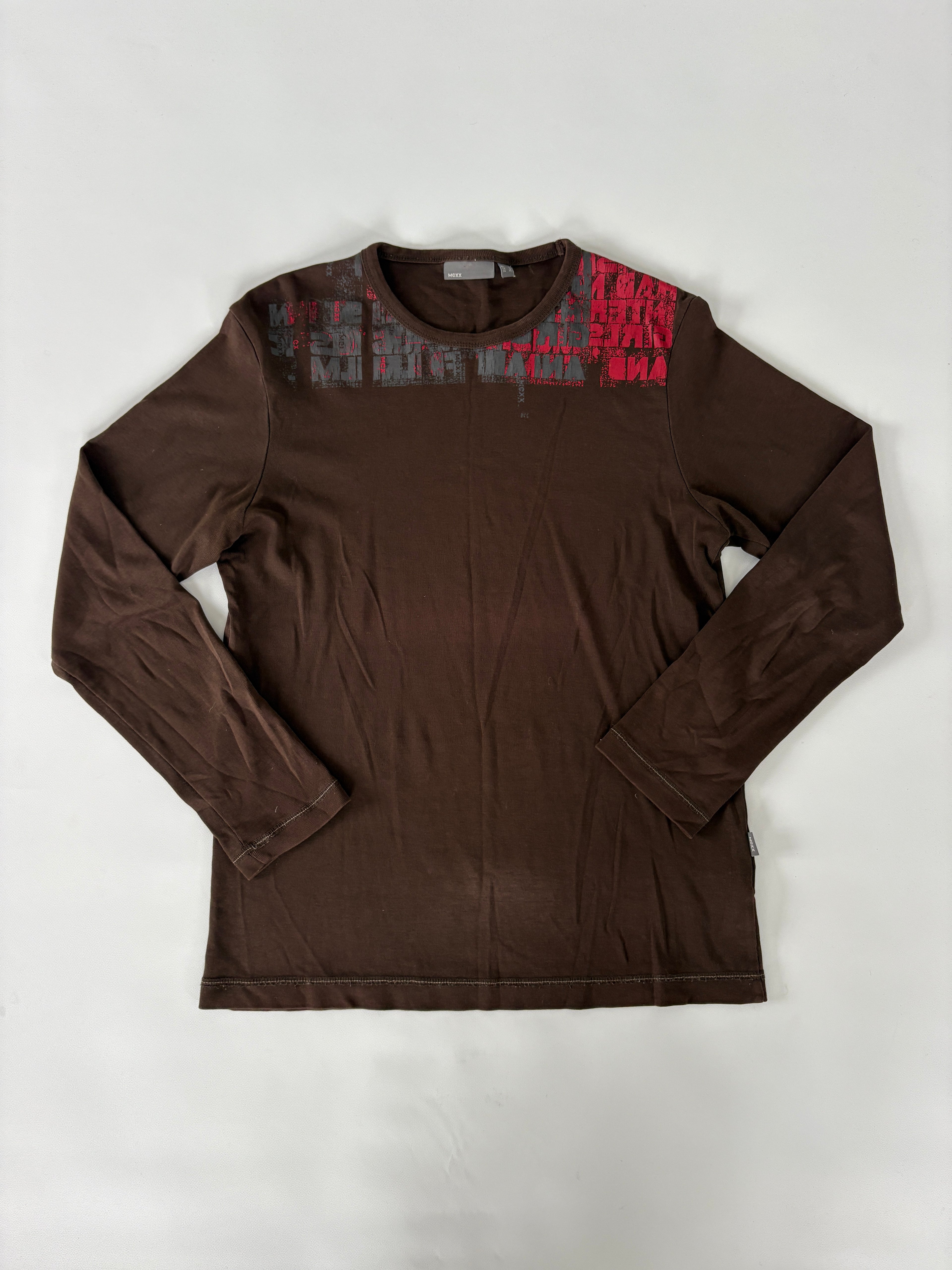 69 / Brown Mexx Long Sleeve w/ Red Graphics