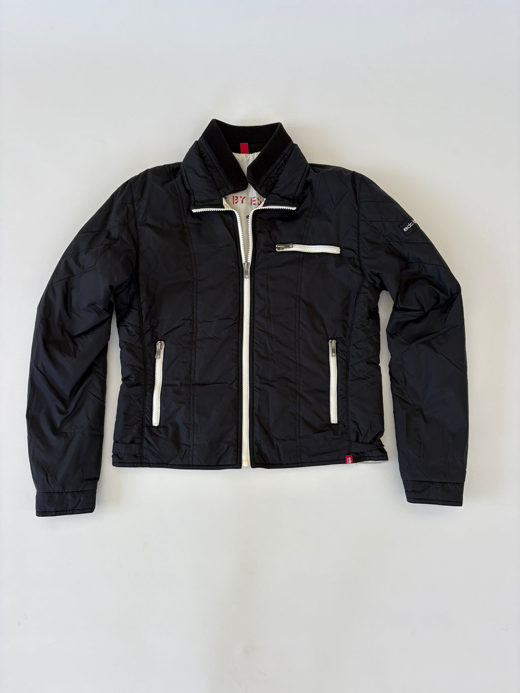 134 / Esprit Black Puffer Jacker w/ White Detailing