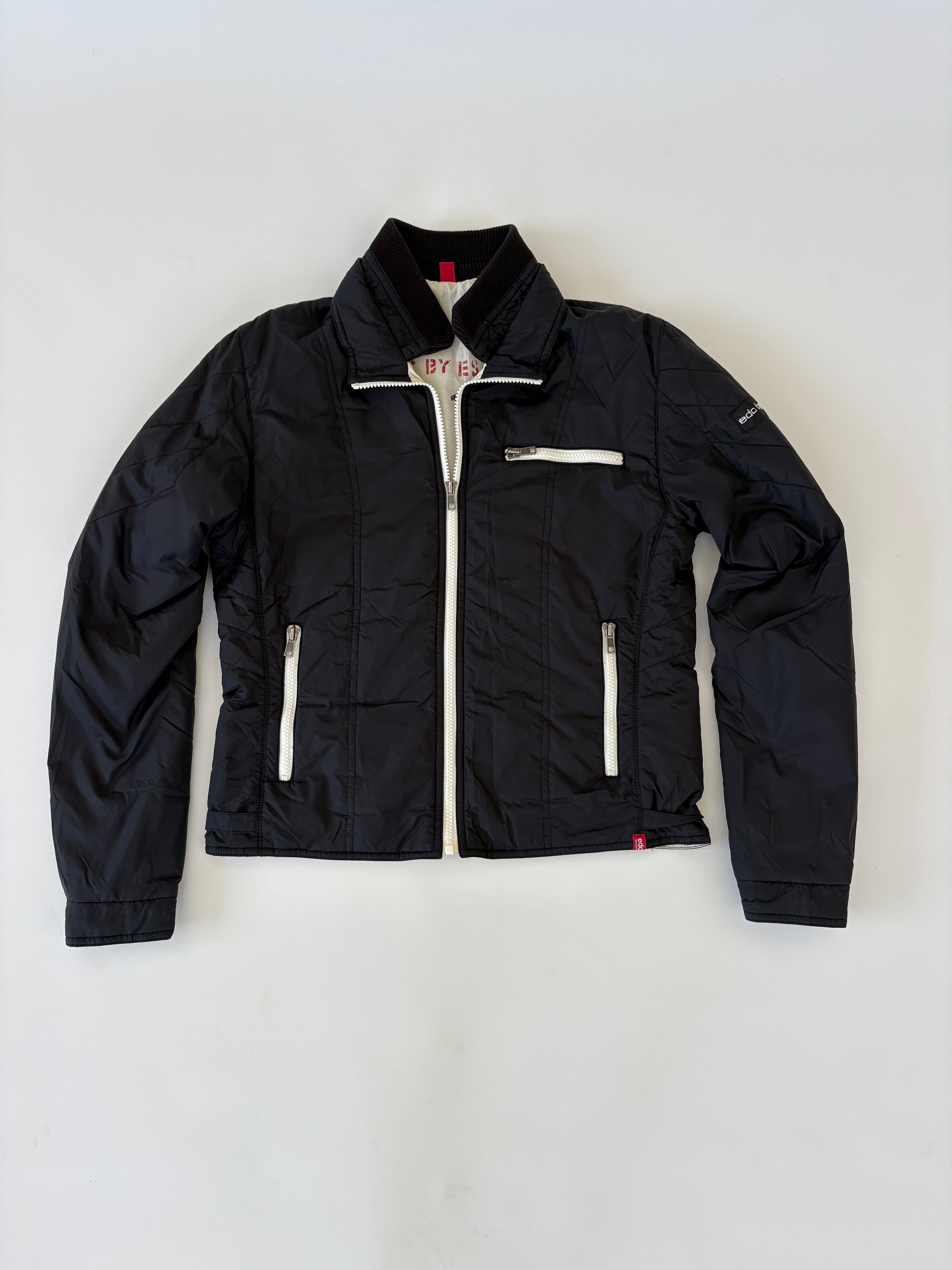 134 / Esprit Black Puffer Jacker w/ White Detailing