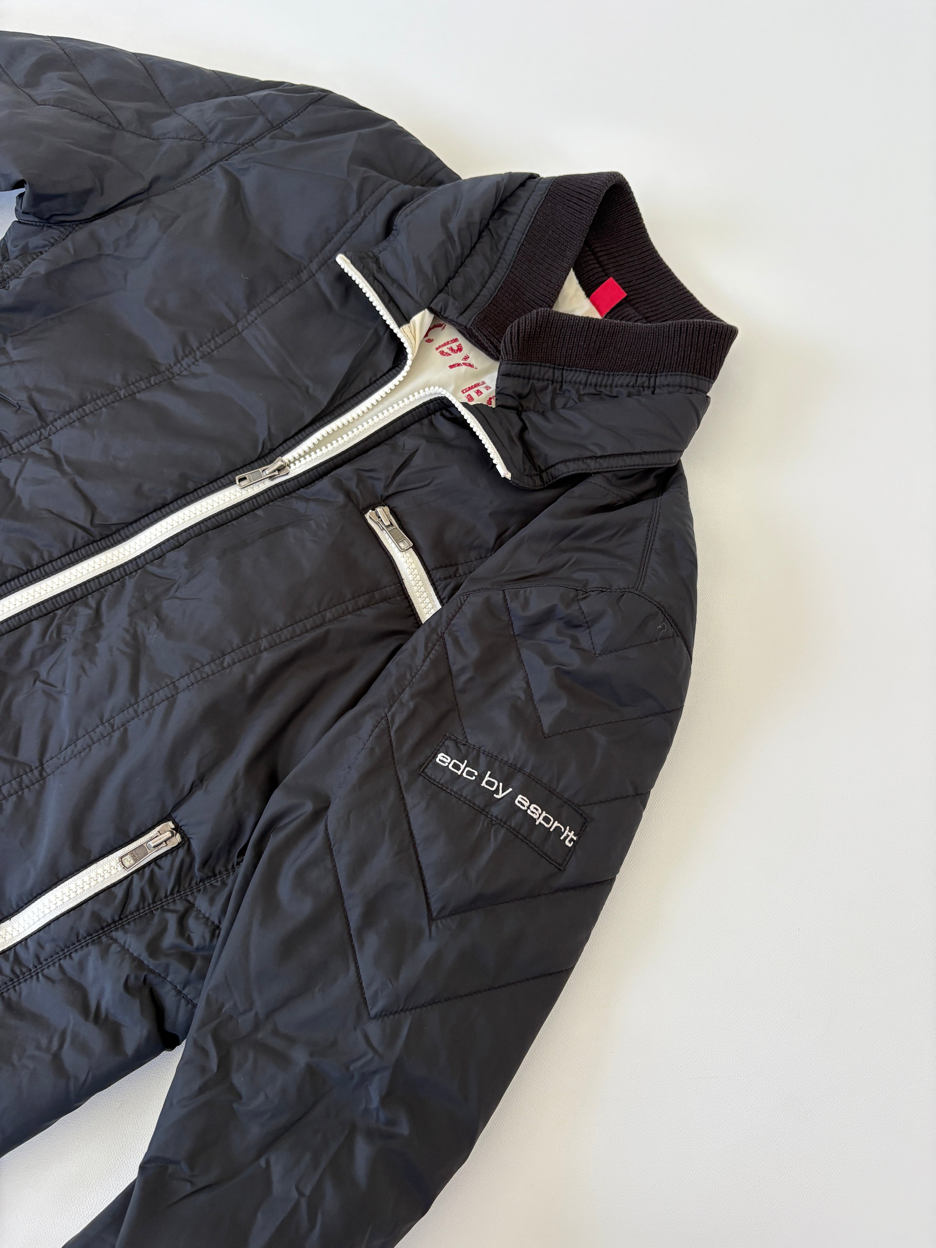 134 / Esprit Black Puffer Jacker w/ White Detailing