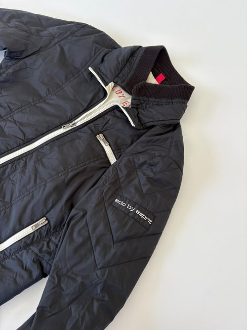 134 / Esprit Black Puffer Jacker w/ White Detailing