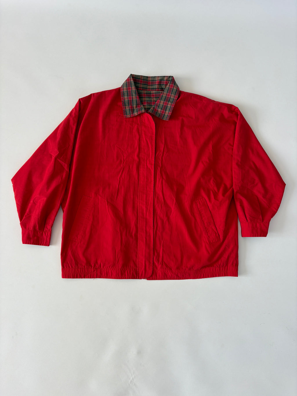 137 / Reversible Red & Green Gingham Jacket