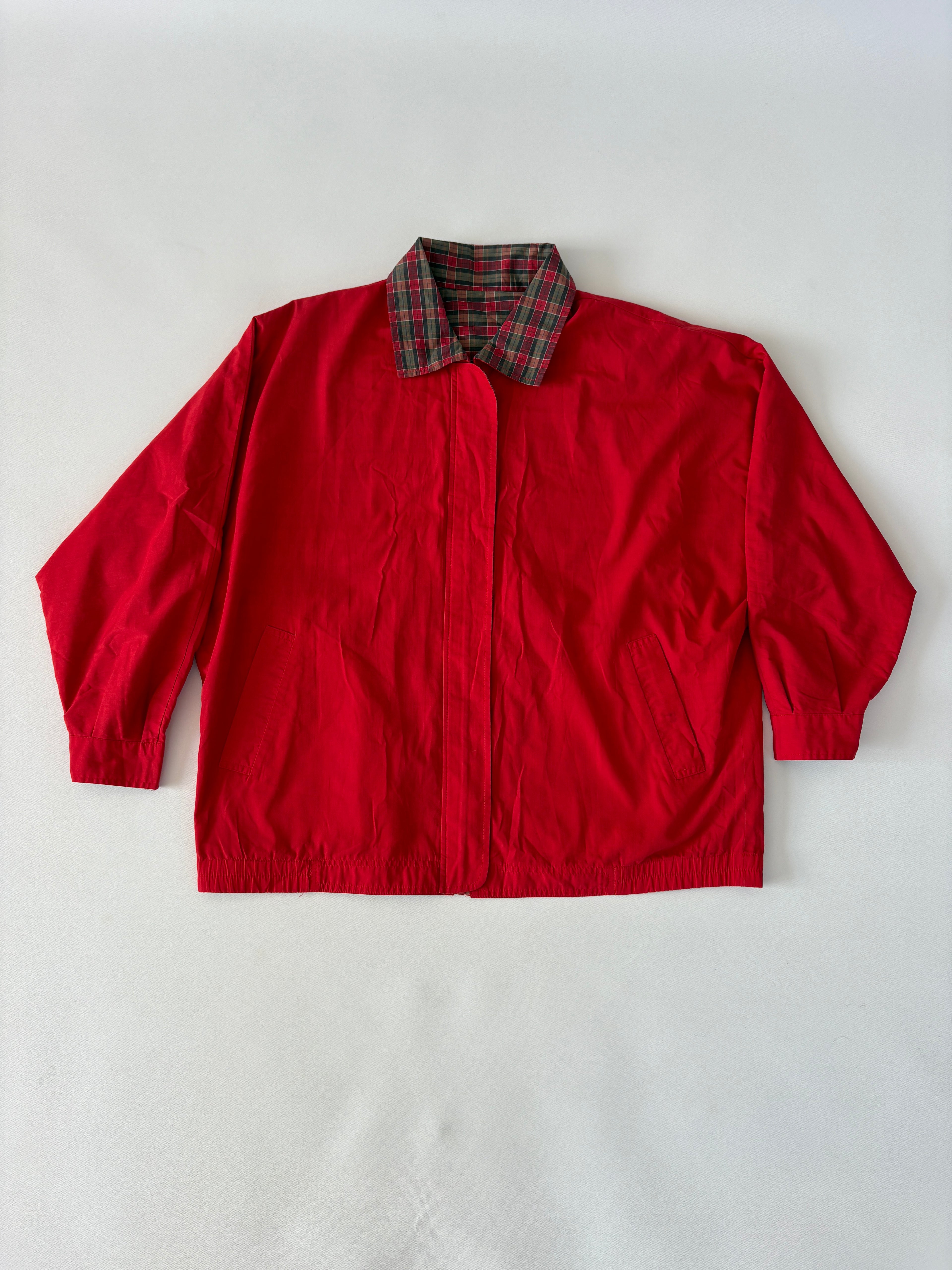 137 / Reversible Red & Green Gingham Jacket