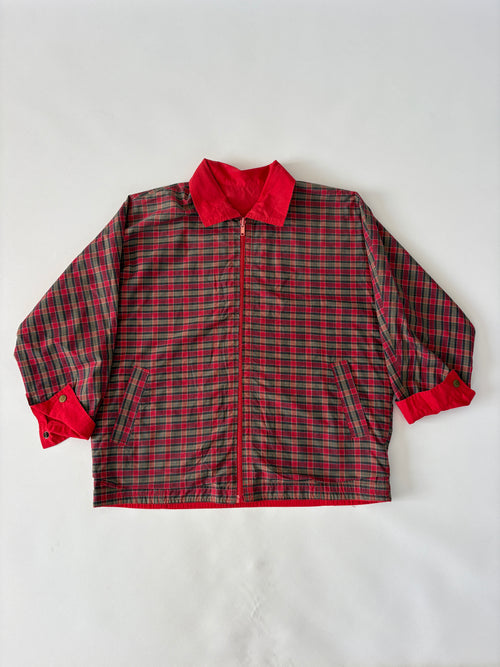 137 / Reversible Red & Green Gingham Jacket
