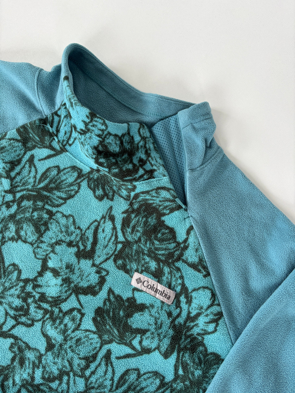 165 / Teal Columbia Fleece Mock Neck