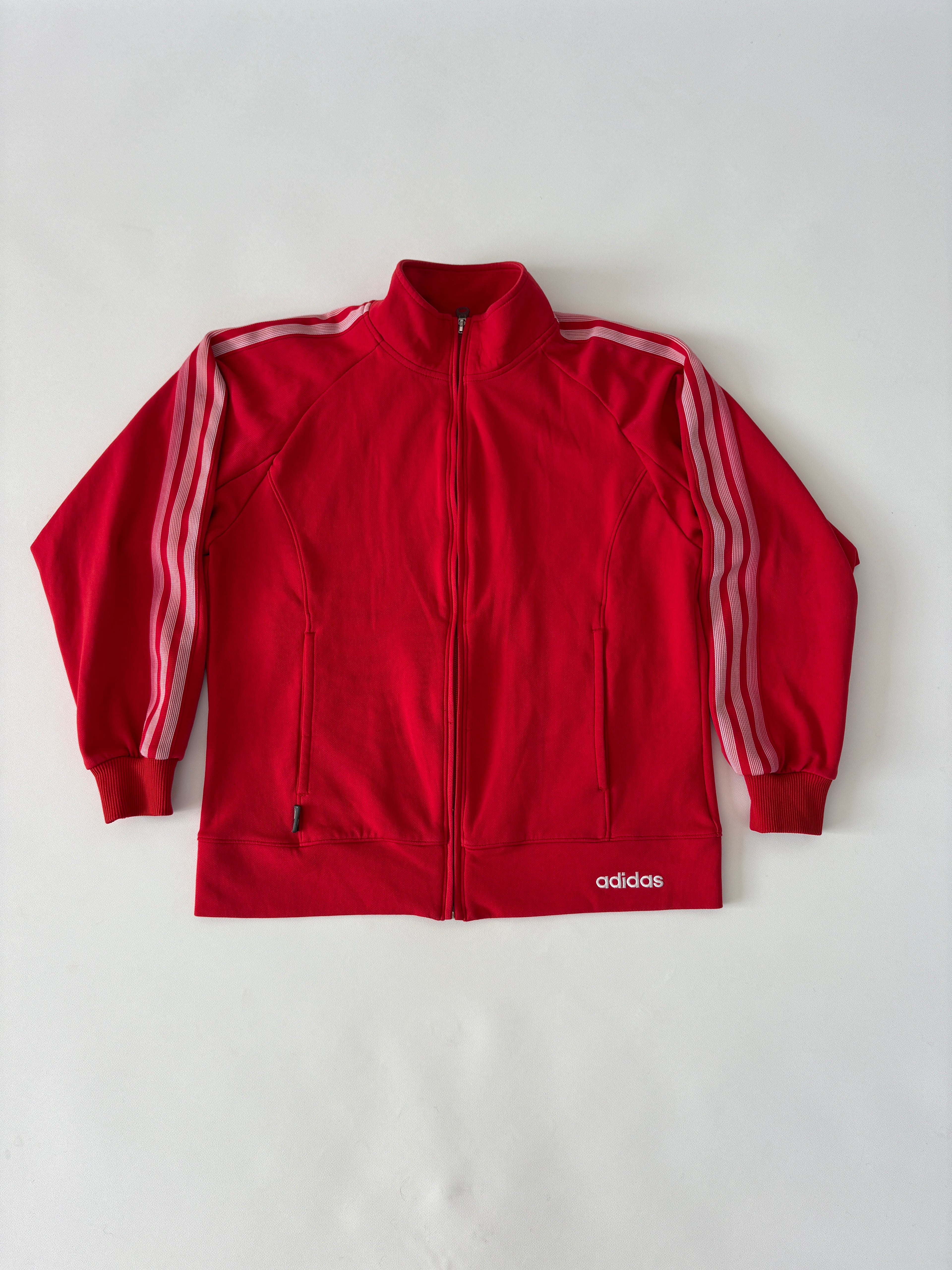 303 / Red Adidas Jacket w/ Pink Detailing