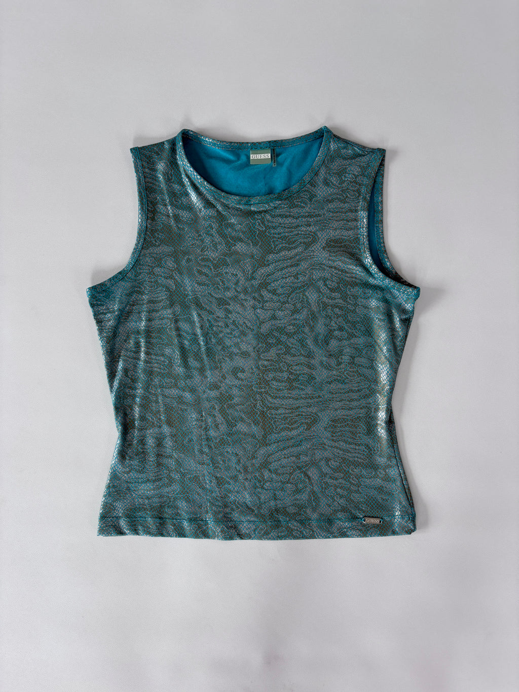 312 / Teal Metallic Guess Tank