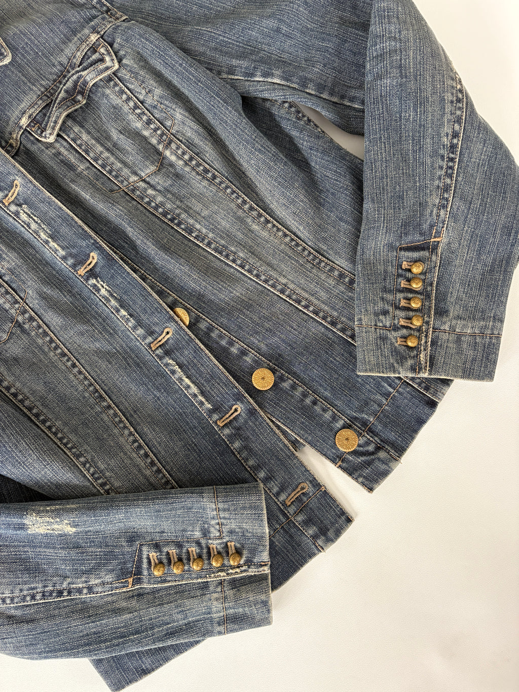 313 / Elie Tahari Denim Jacket w/ Button Detailing