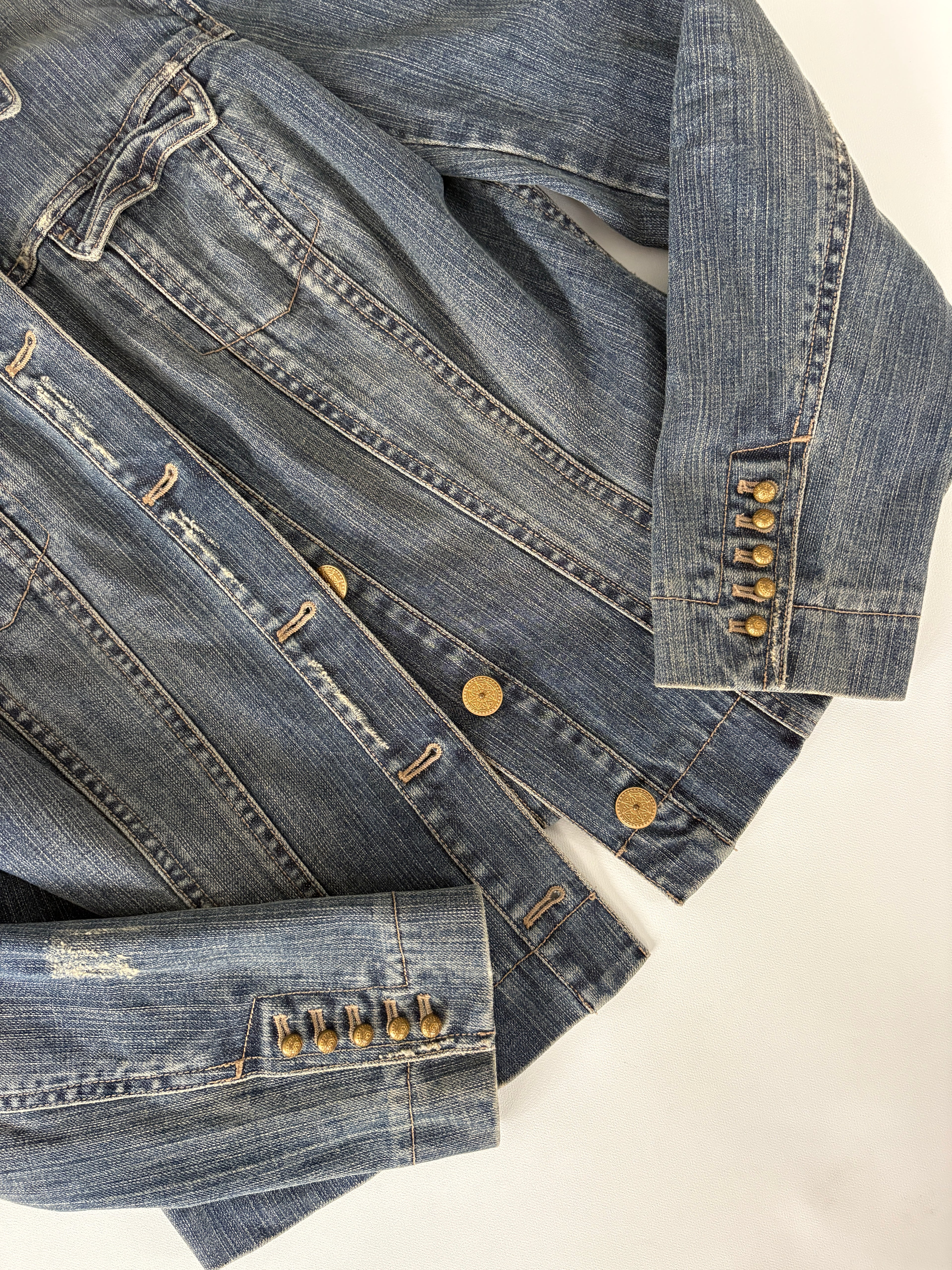 313 / Elie Tahari Denim Jacket w/ Button Detailing