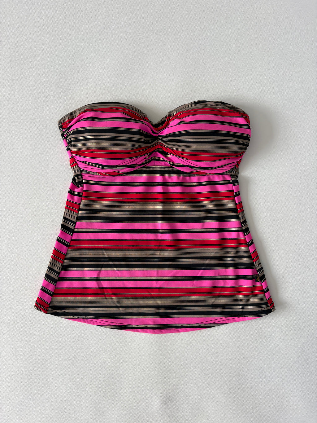 315 / Striped Strapless Top