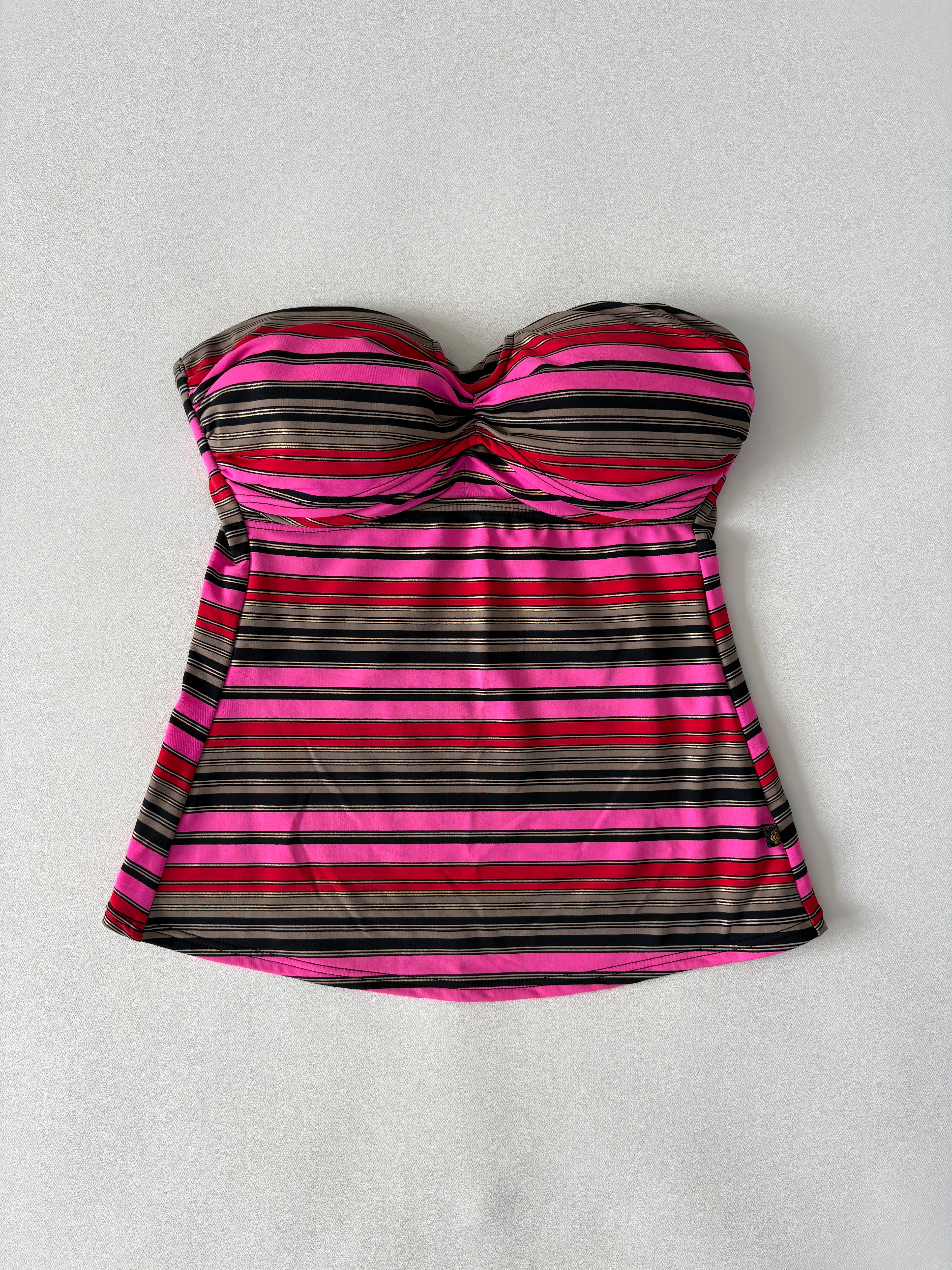 315 / Striped Strapless Top