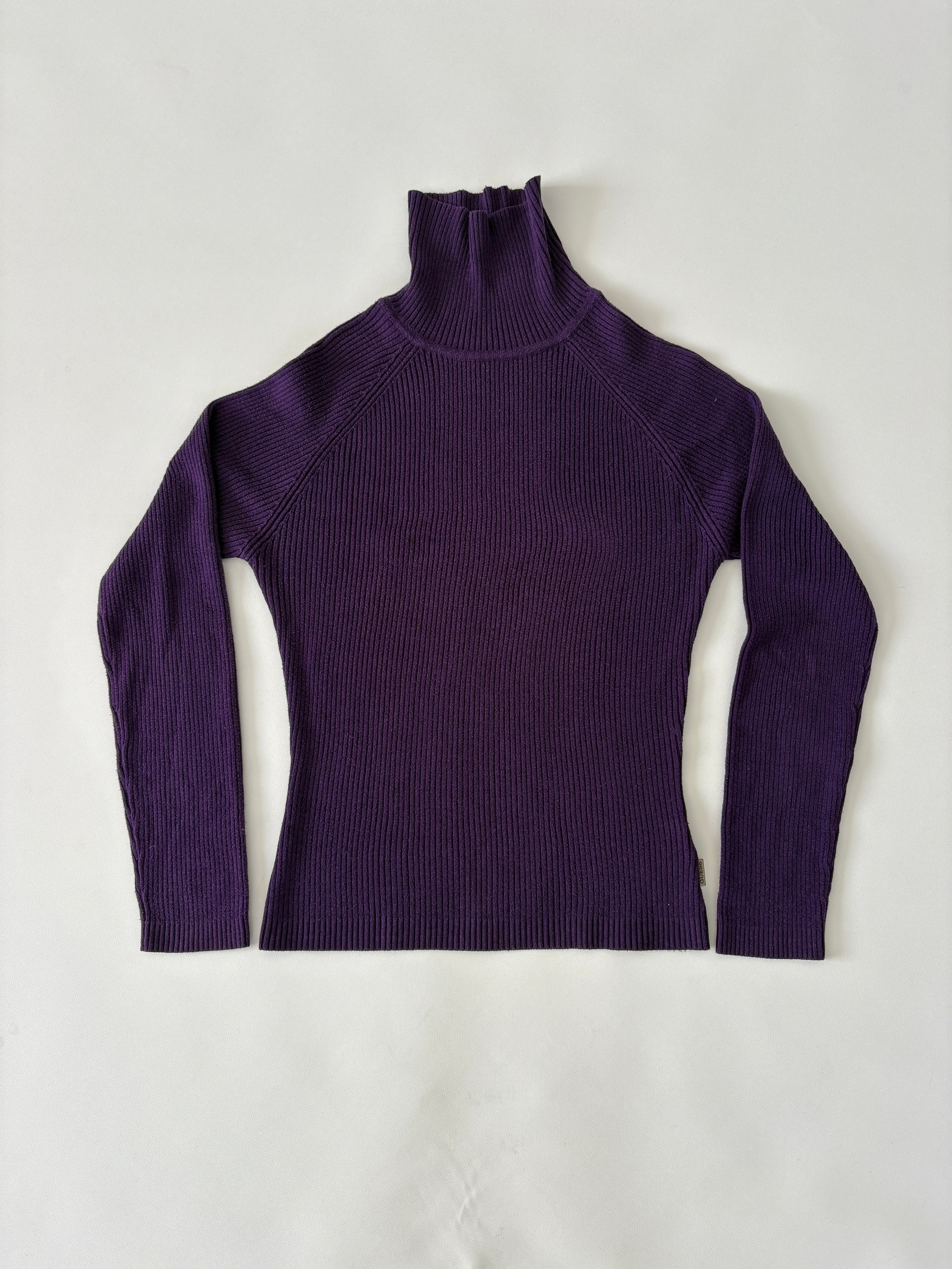 327 / Guess Purple Turtle Neck Sweater