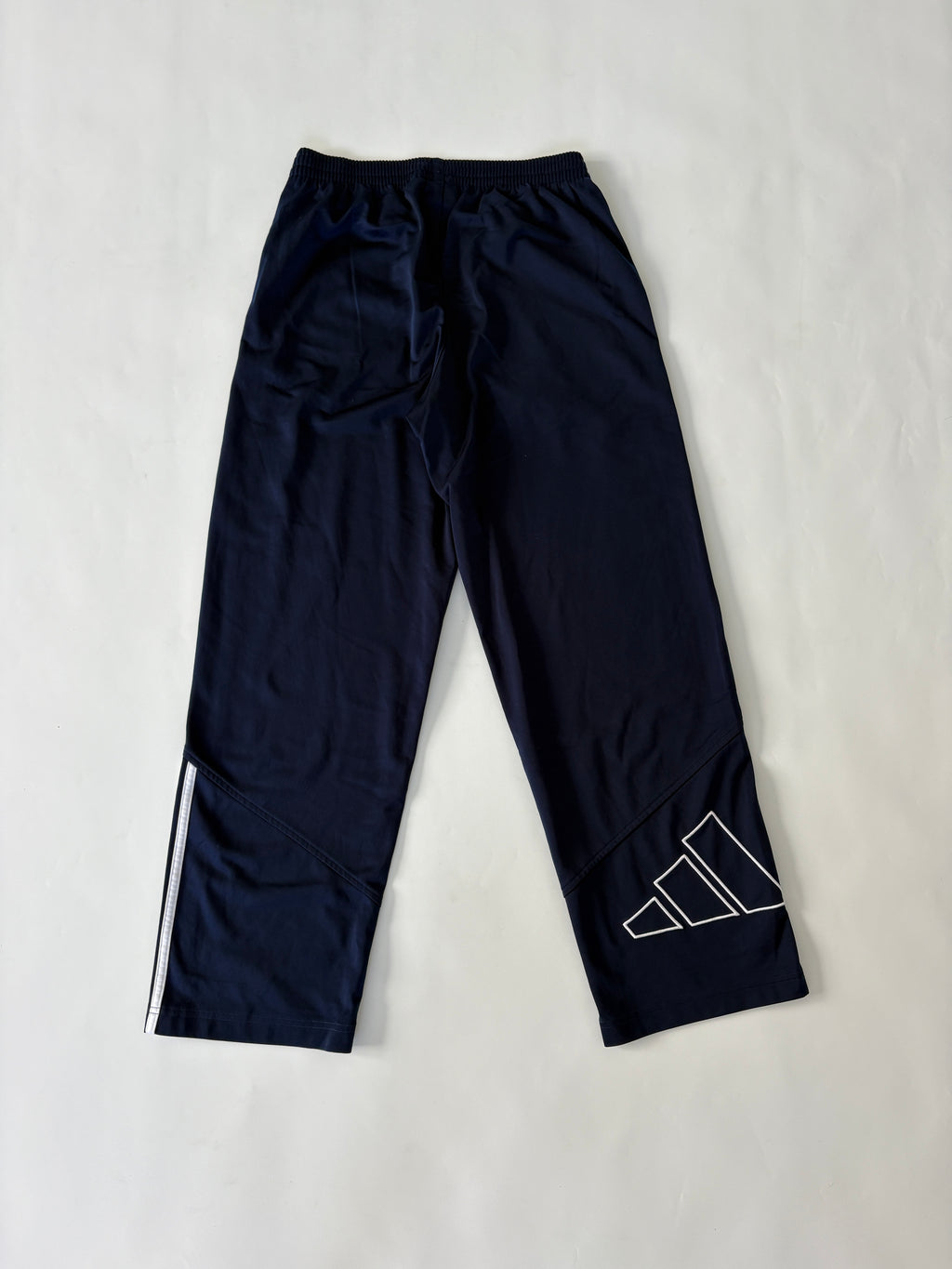 335 / Navy Adidas Trackpants w/ Large Logo Graphic
