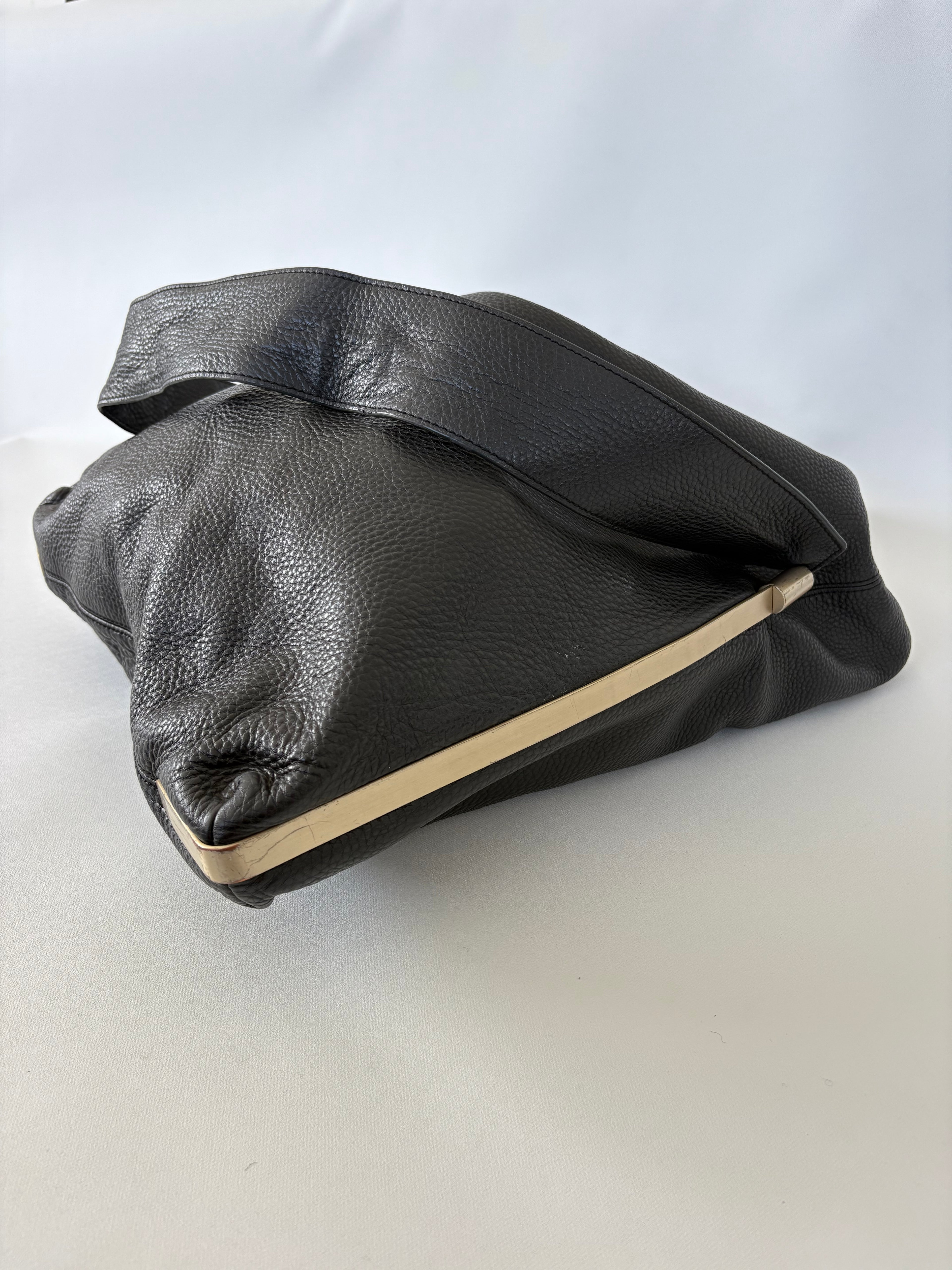 352 / Black Bag w/ Metal Hardware