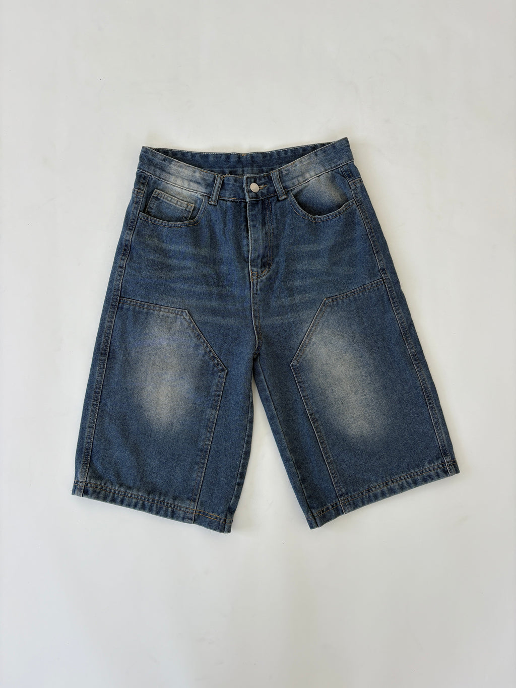 374 / Dark Denim Jorts w/ Patch Pockets