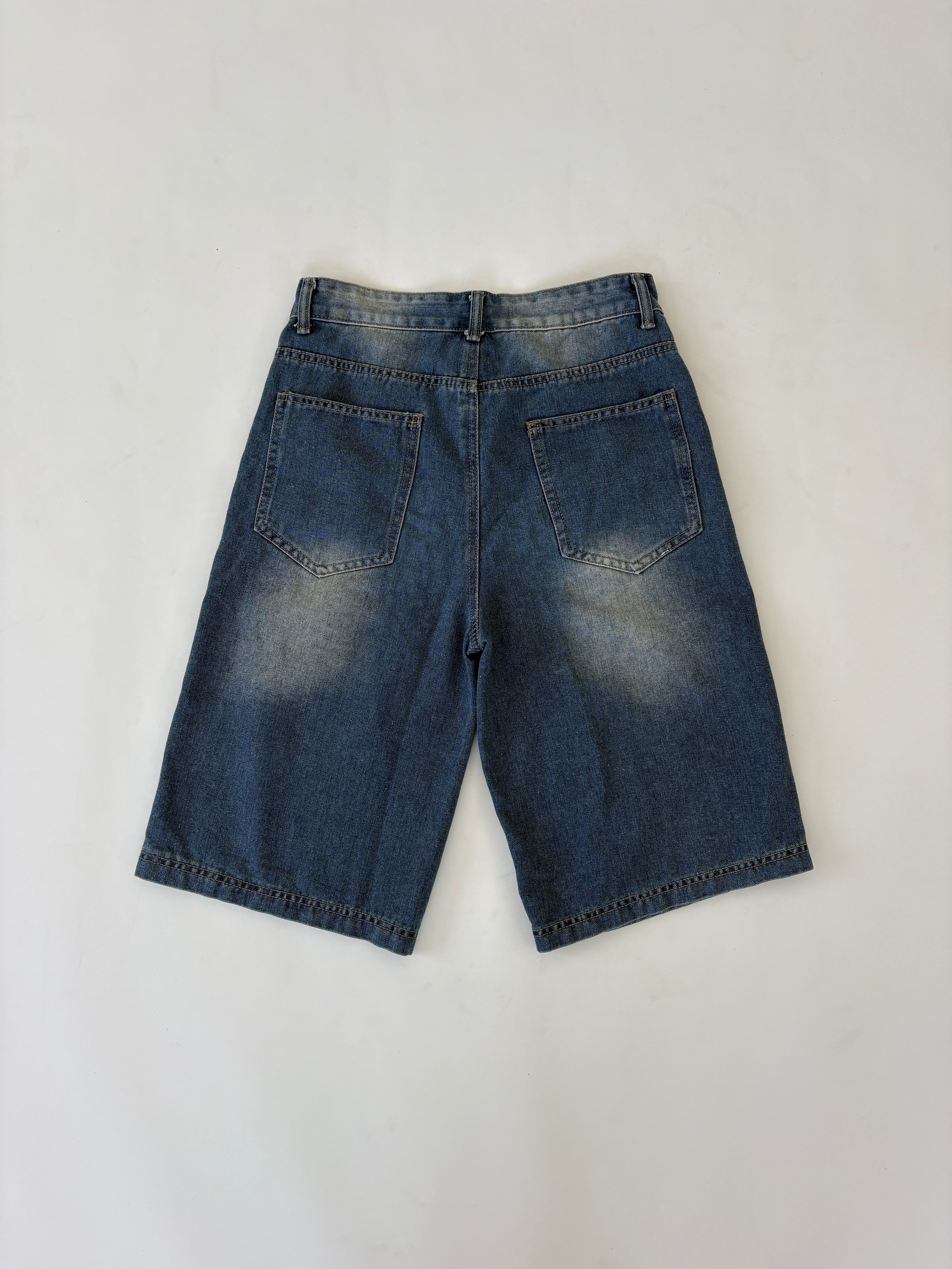 374 / Dark Denim Jorts w/ Patch Pockets