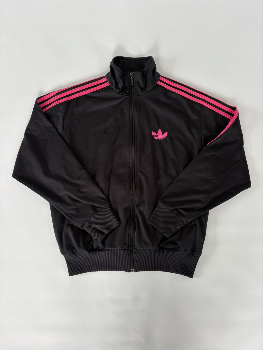 409 / Black Adidas Jacket w/ Hot Pink Detailing