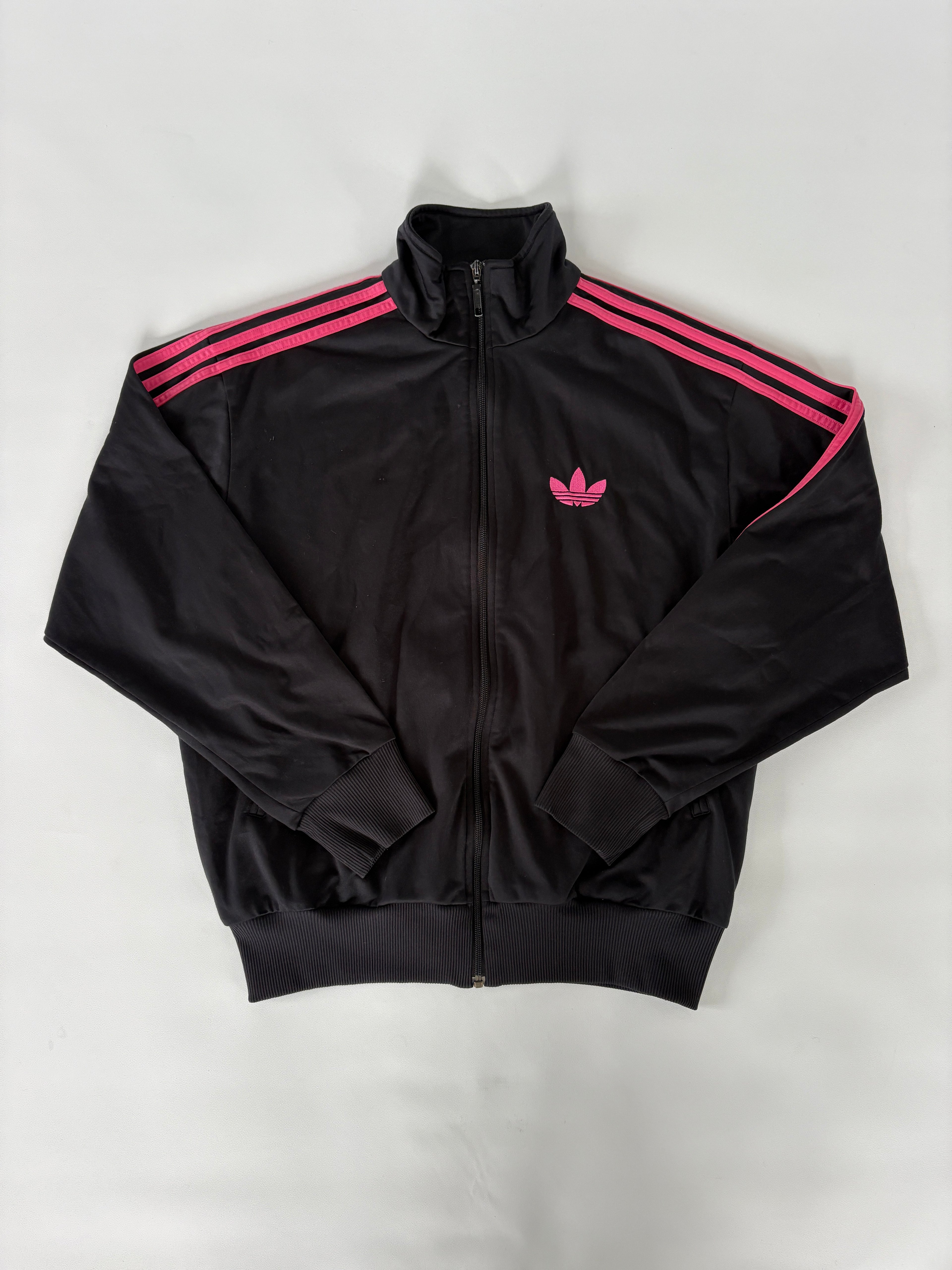 409 / Black Adidas Jacket w/ Hot Pink Detailing