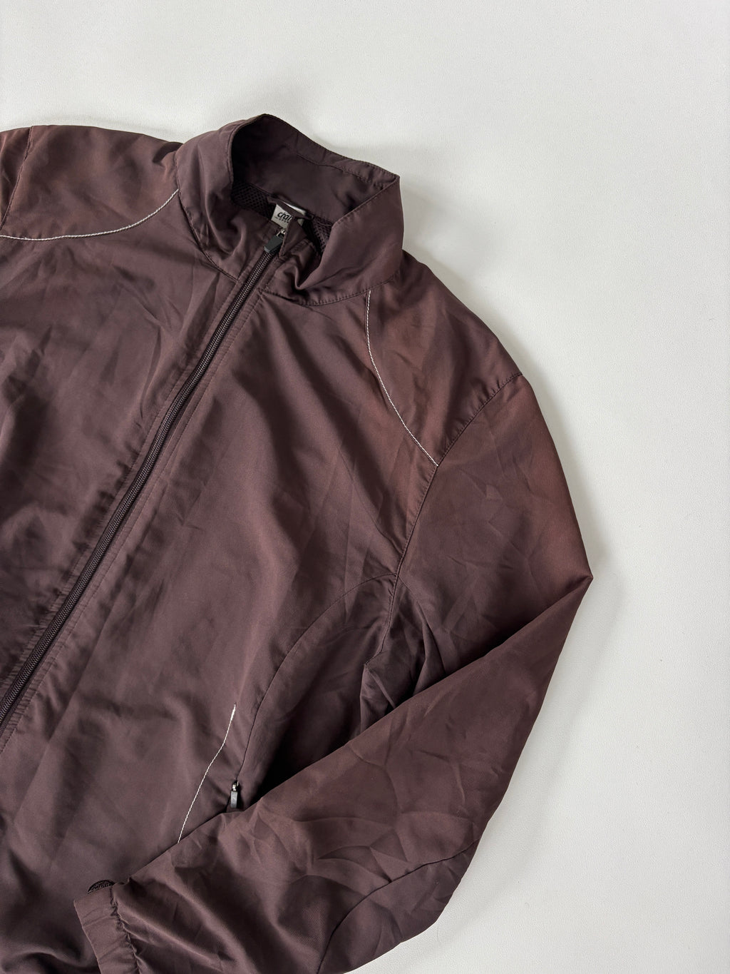 412 / Brown Spray Jacket w/ White Trim