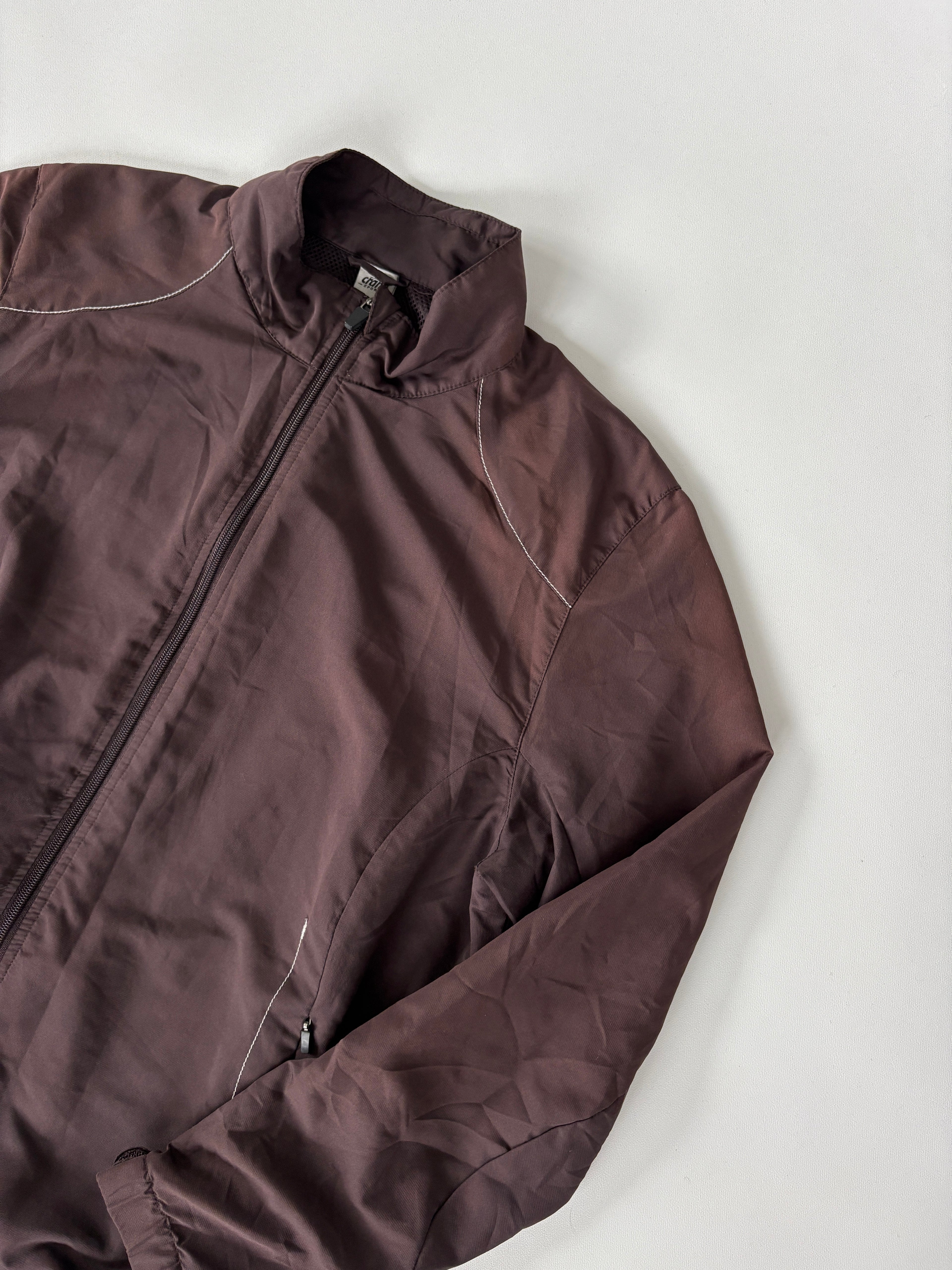 412 / Brown Spray Jacket w/ White Trim