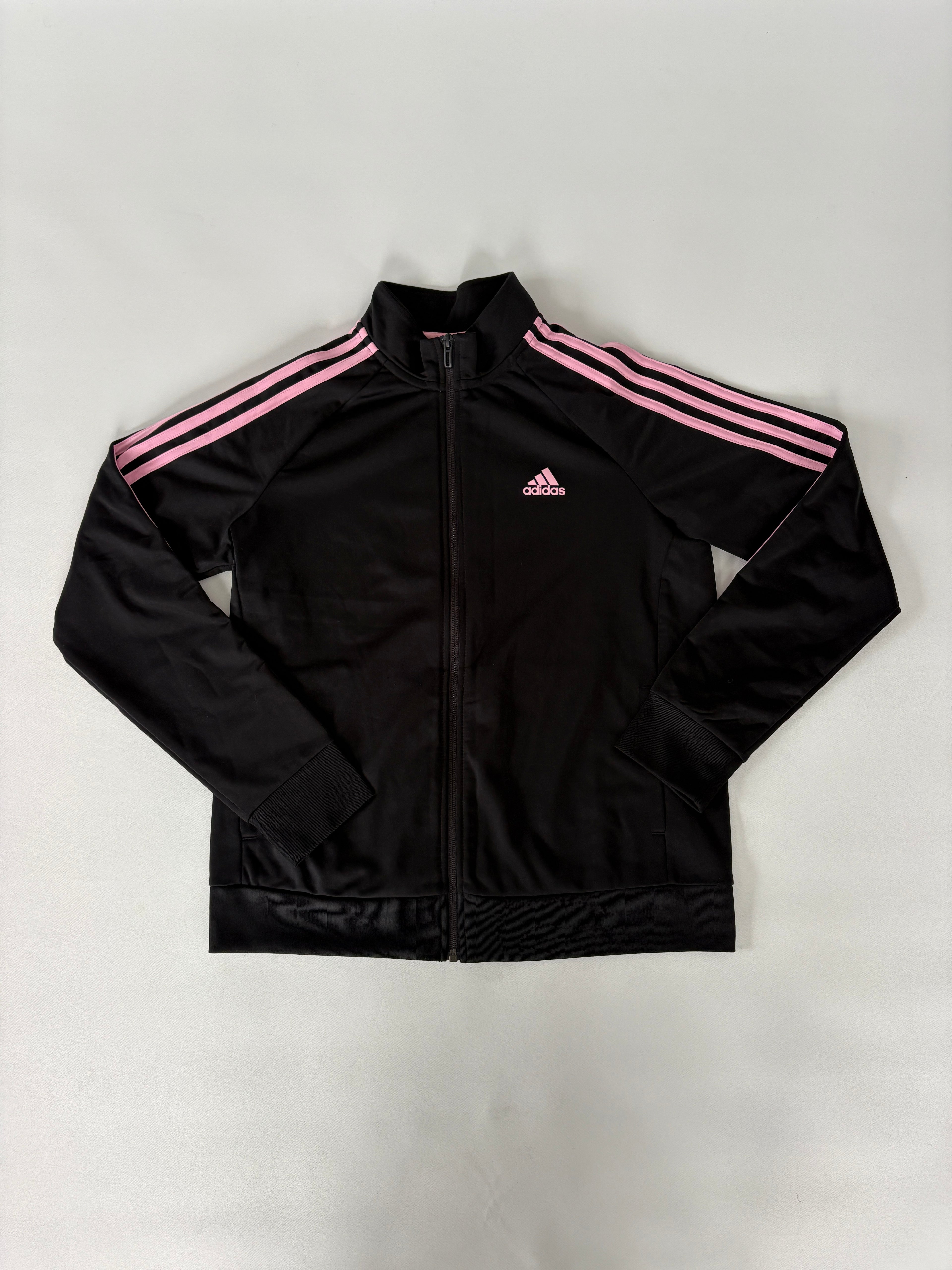 419 / Black Adidas Jacket w/ Light Pink Detailing