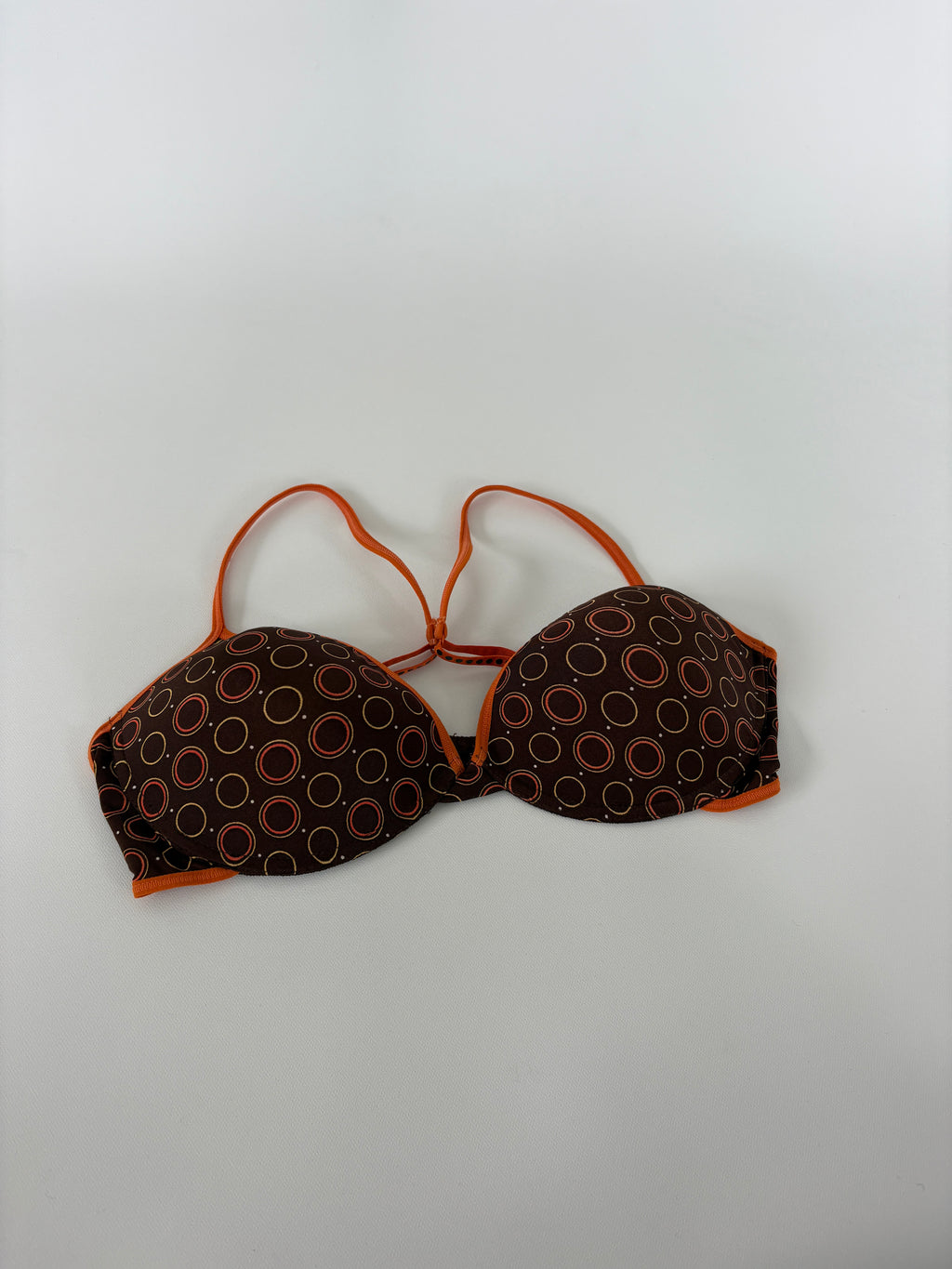 438 / Brown Bra w/ Orange Spots
