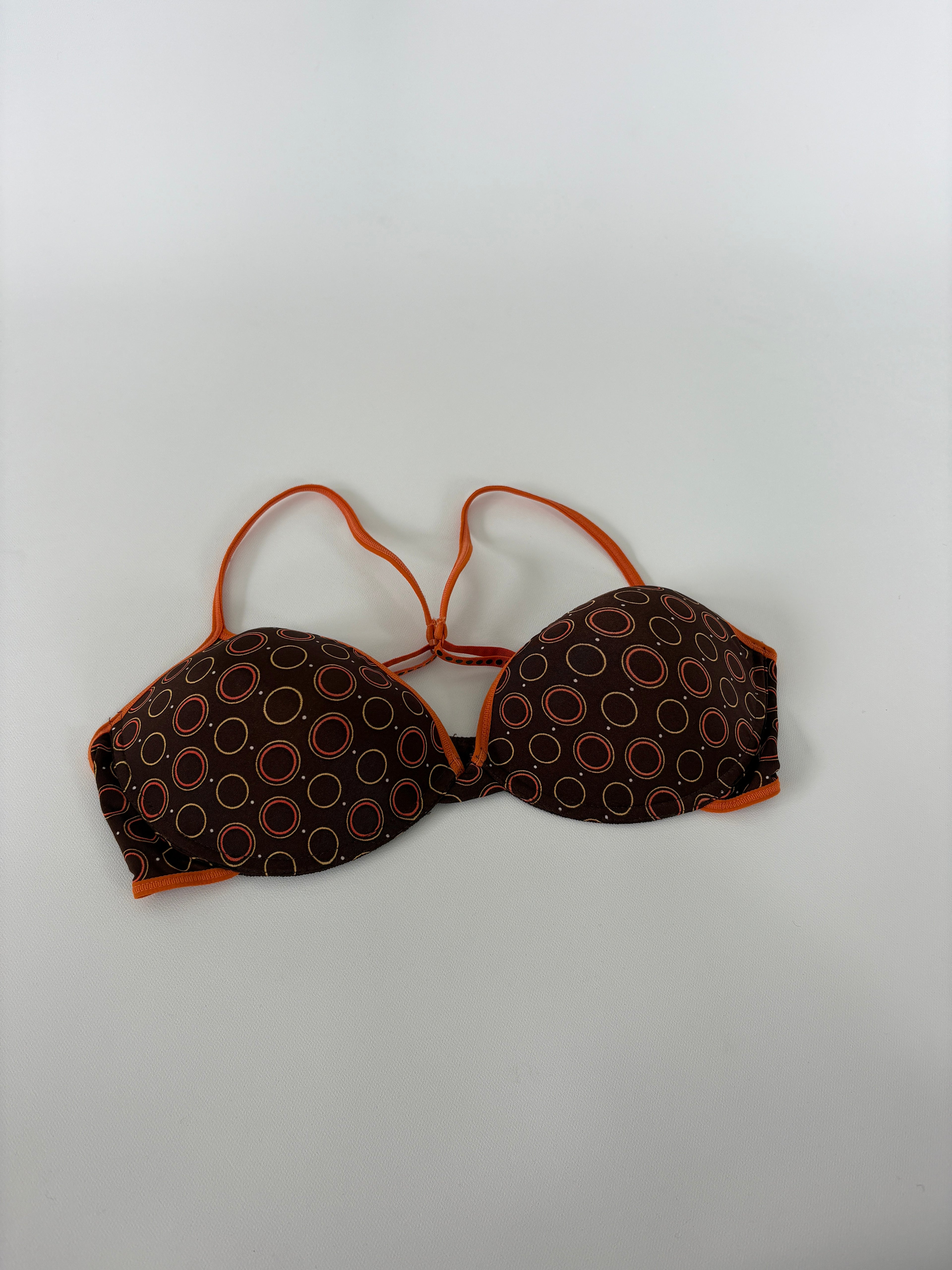 438 / Brown Bra w/ Orange Spots