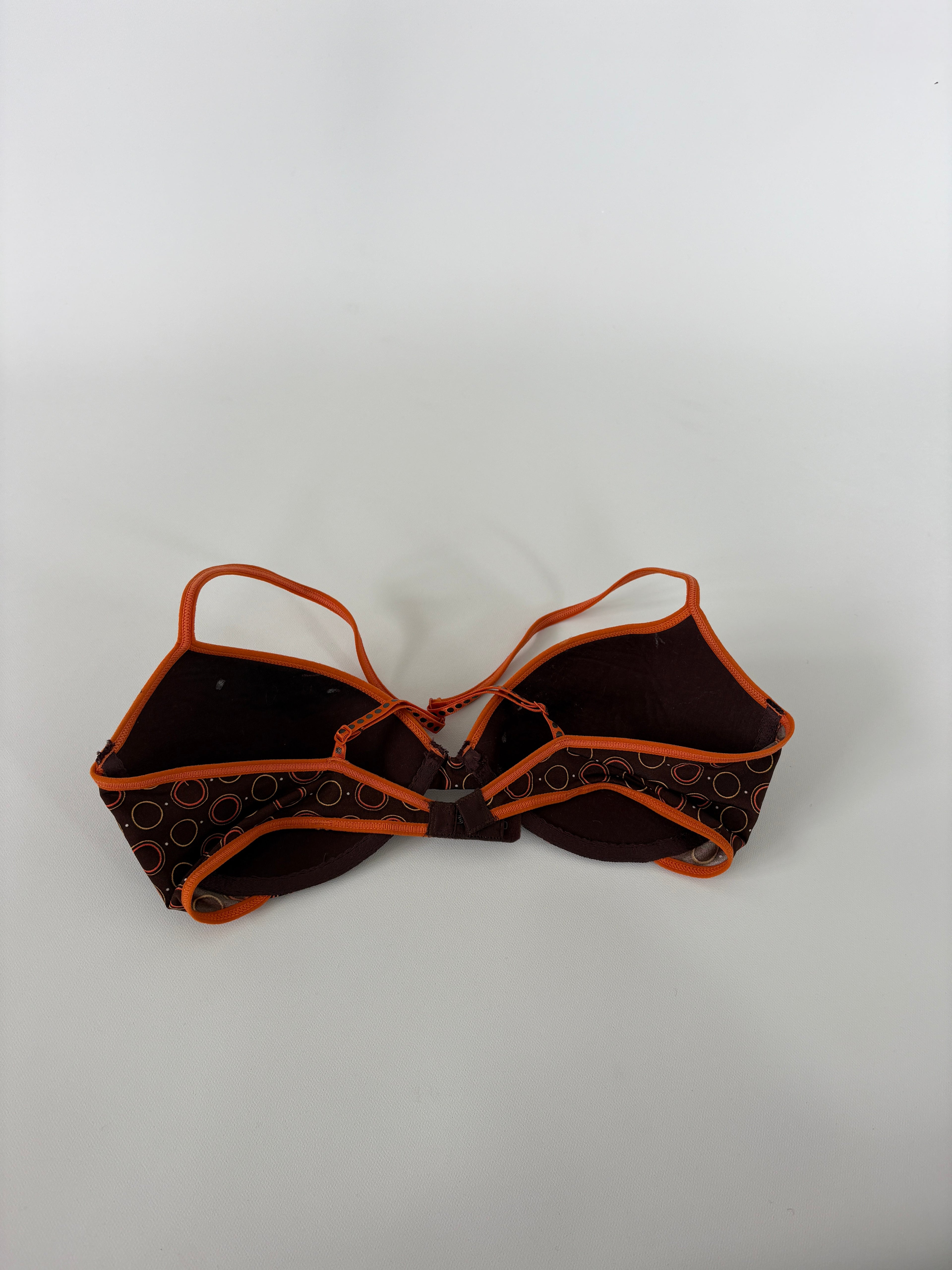 438 / Brown Bra w/ Orange Spots