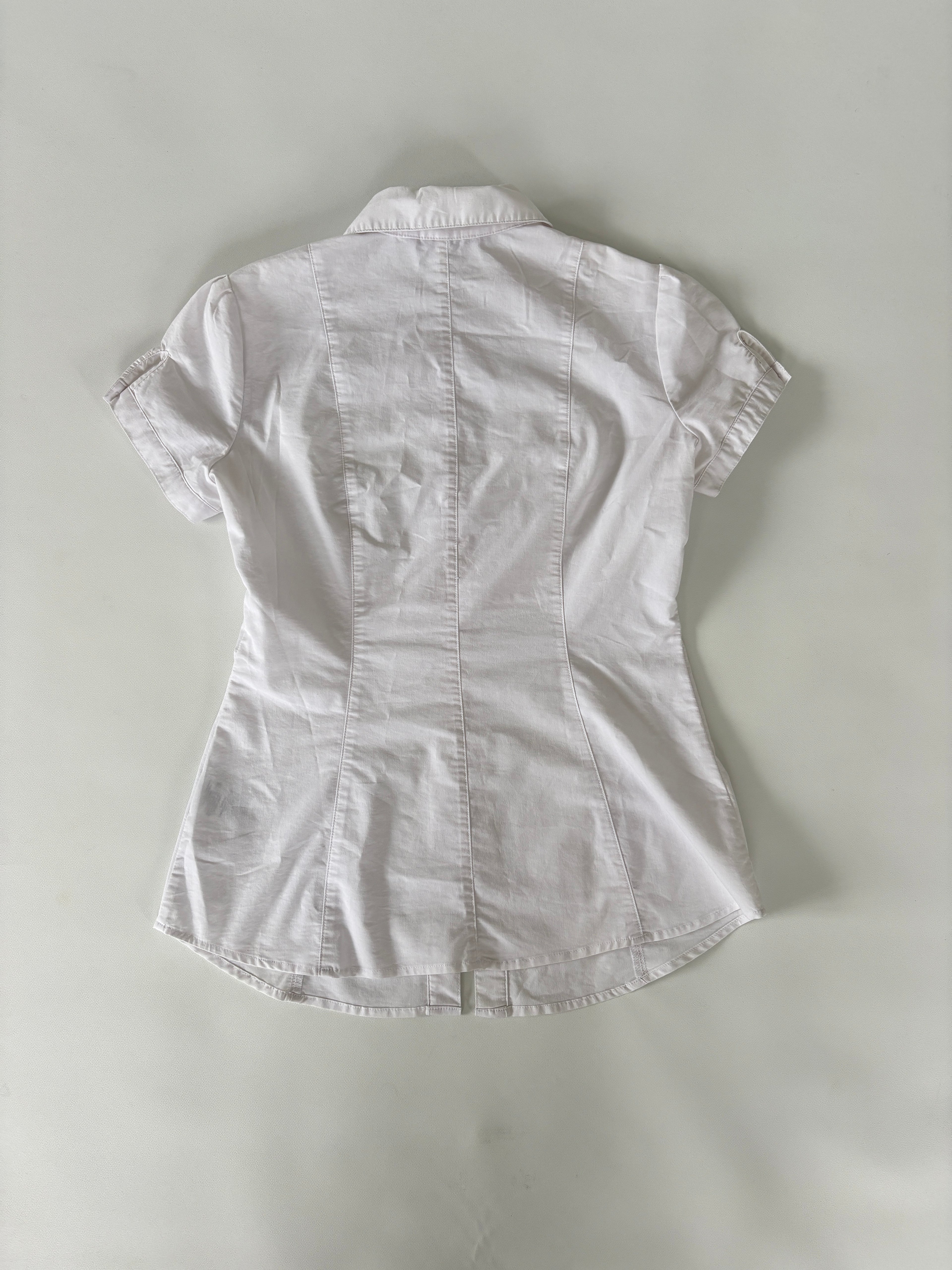 532 / White Smart Set Short Sleeve Button Up Shirt