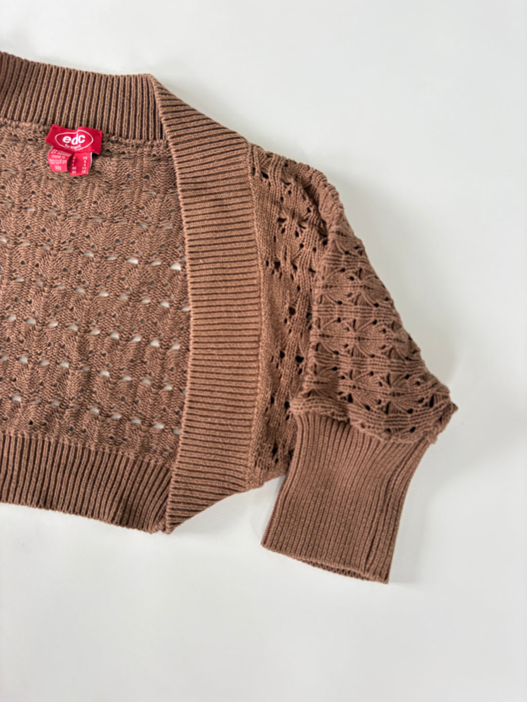 538 / Brown Crochet Bolero