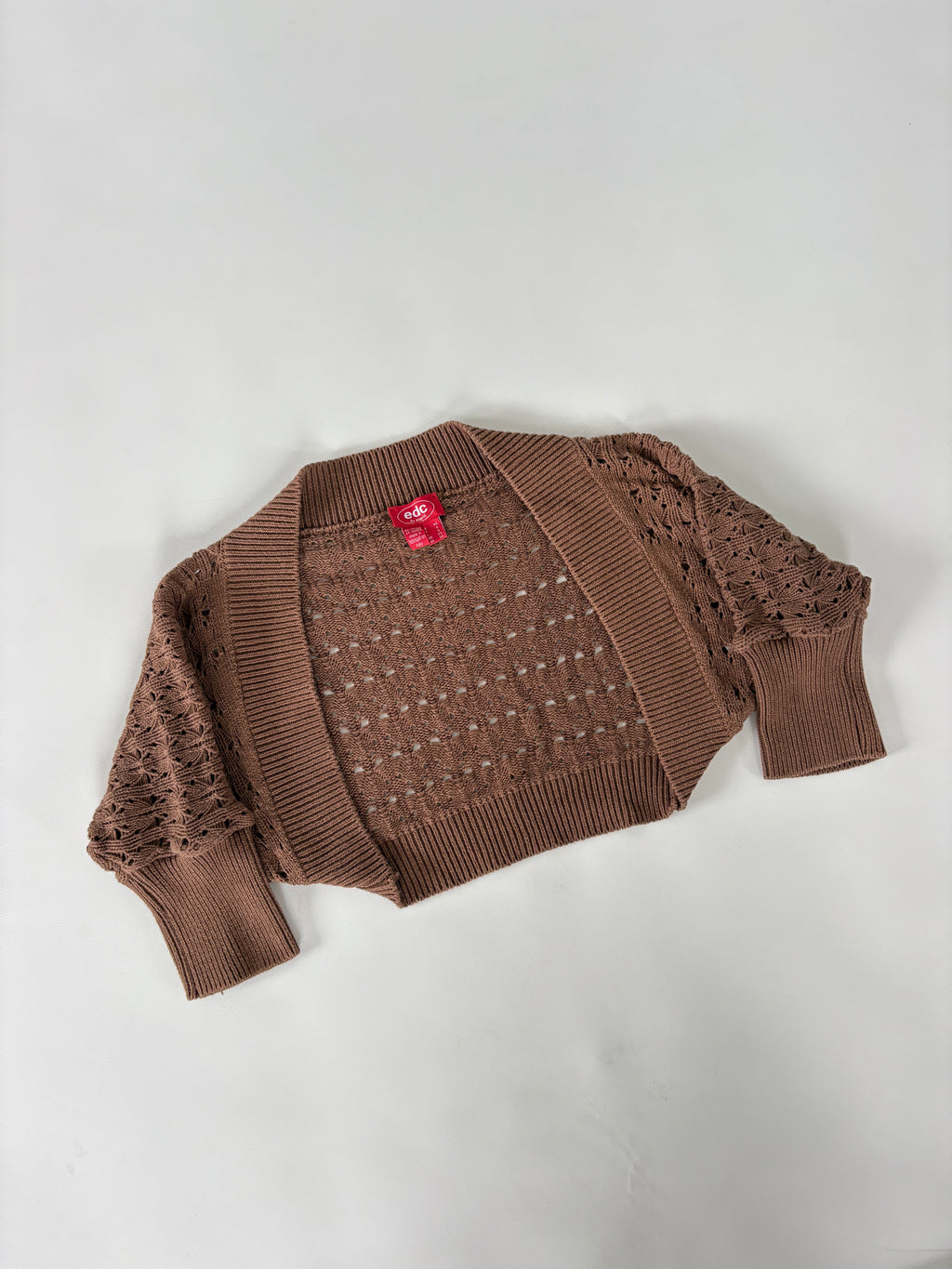 538 / Brown Crochet Bolero