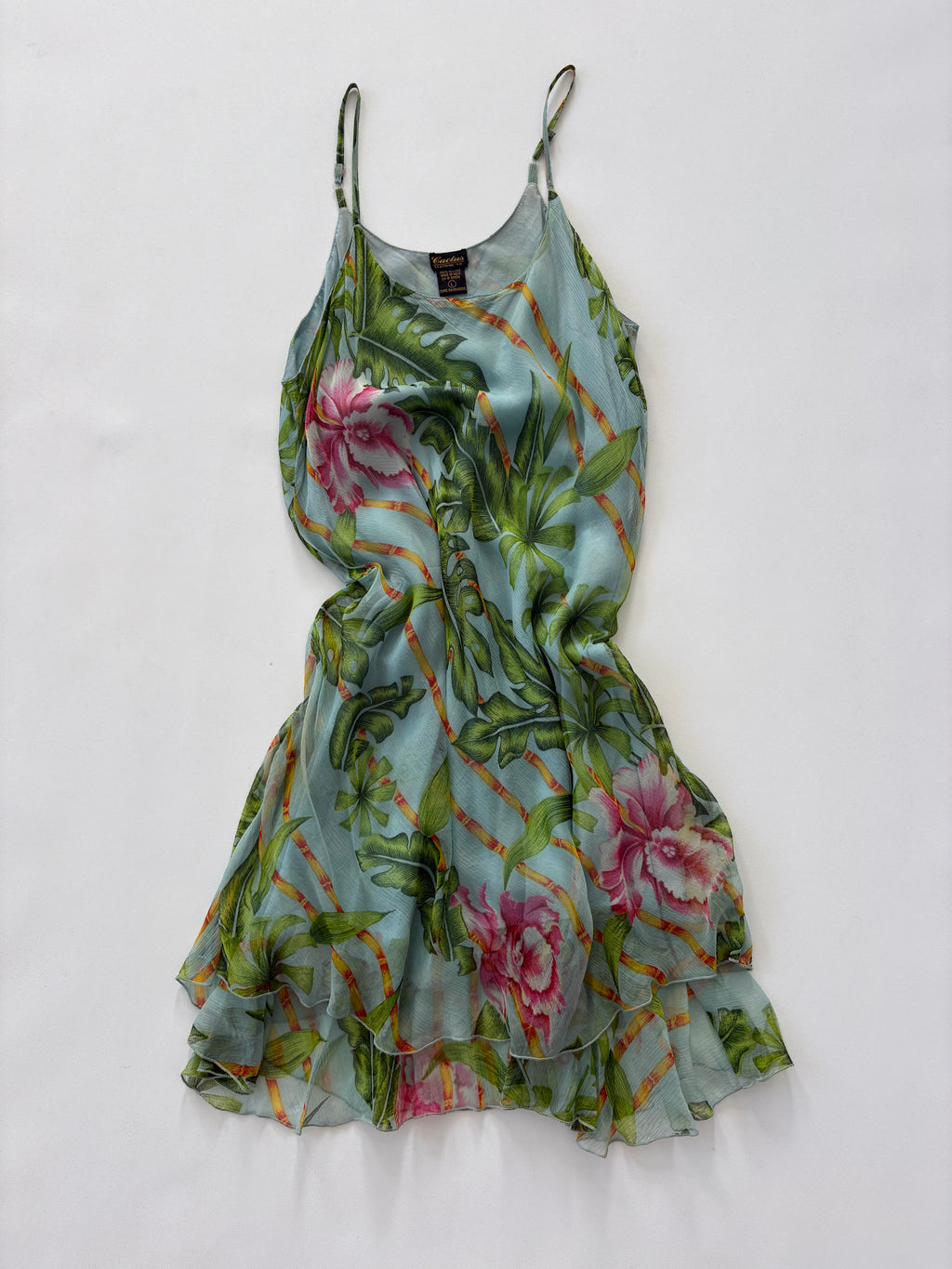 544 / Vintage Floral Mini Slip Dress