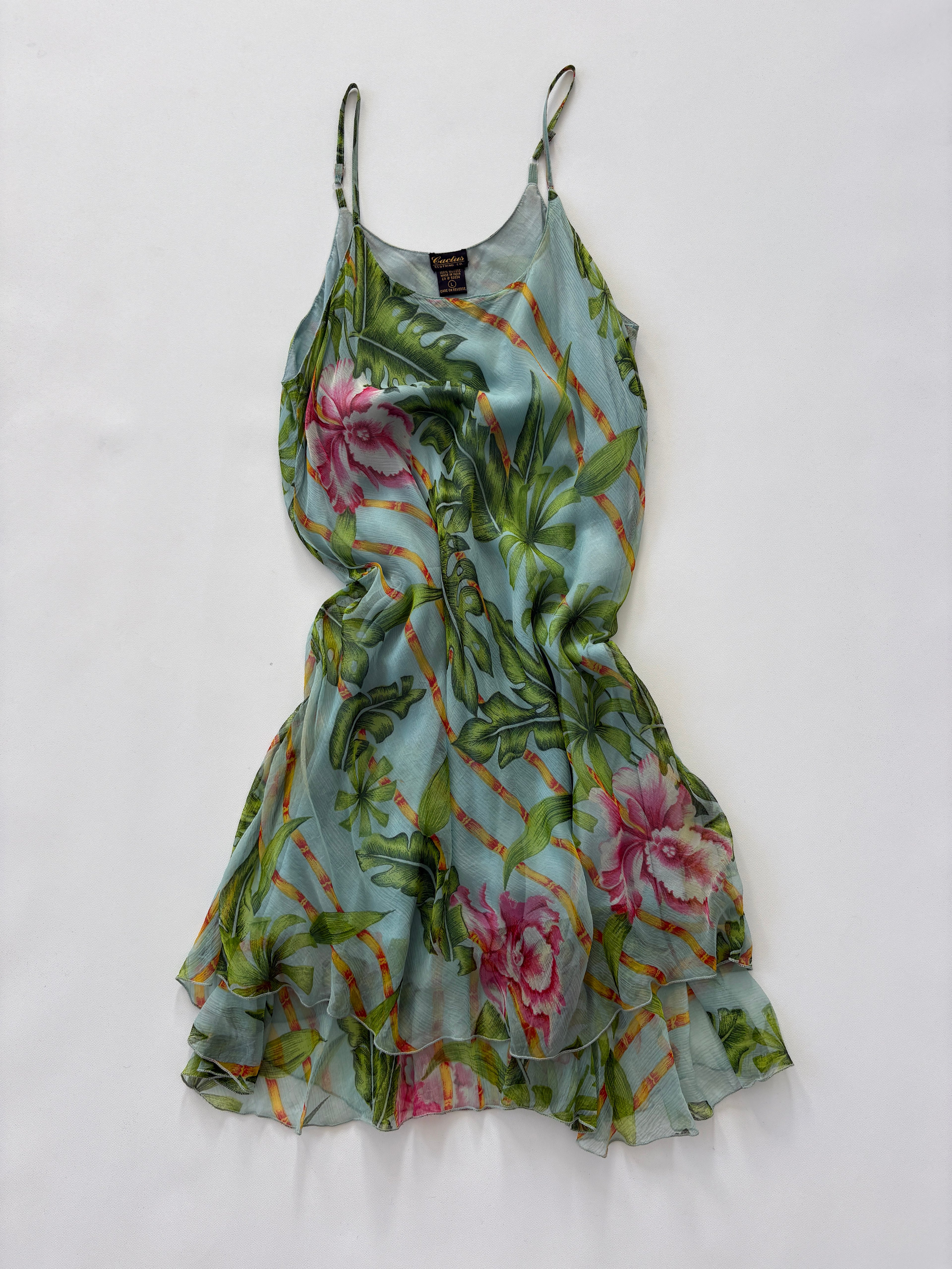 544 / Vintage Floral Mini Slip Dress