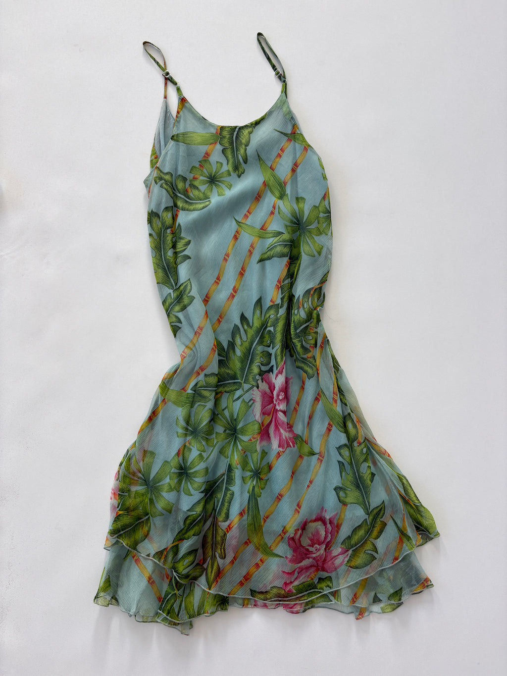 544 / Vintage Floral Mini Slip Dress