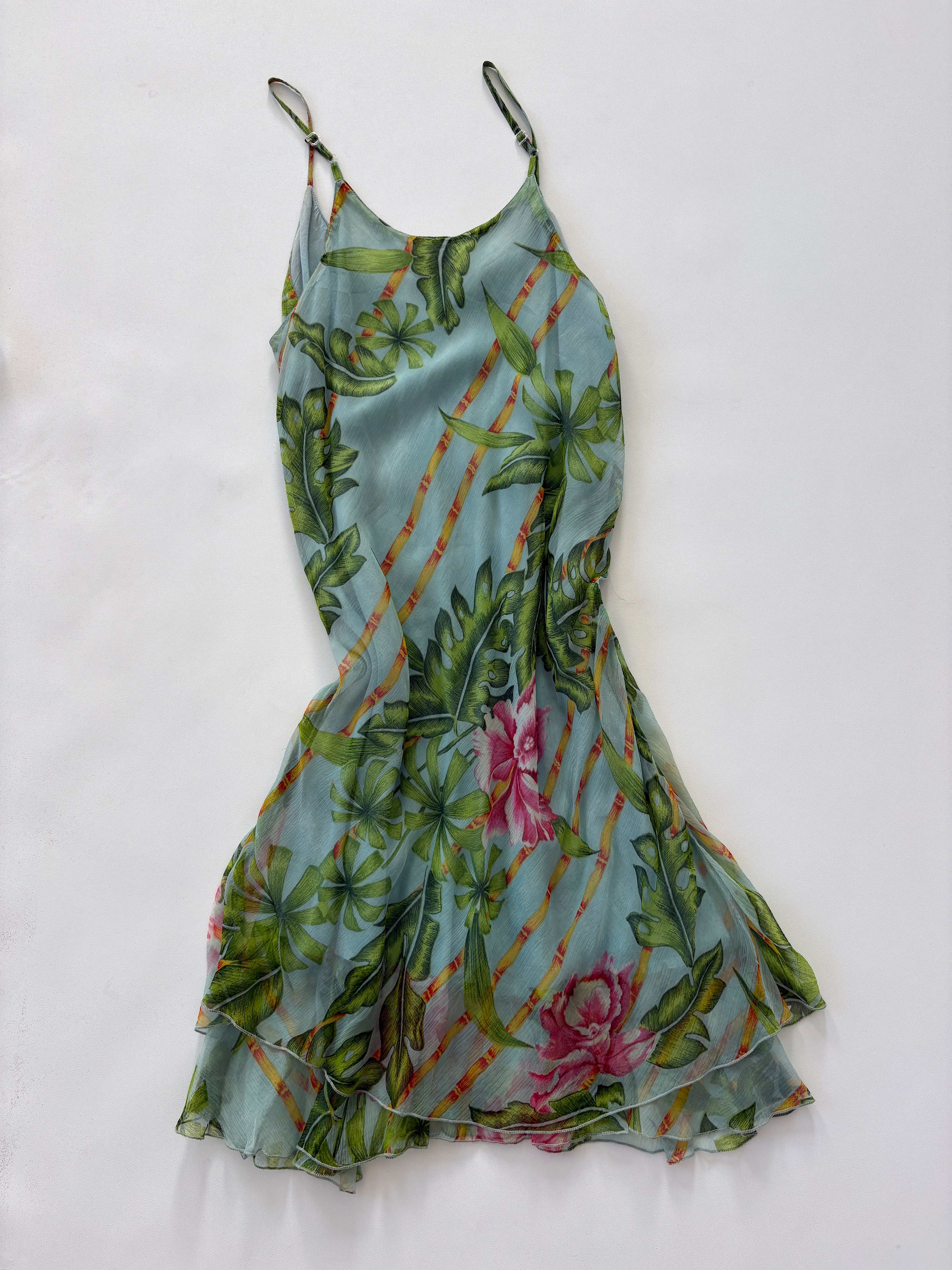 544 / Vintage Floral Mini Slip Dress