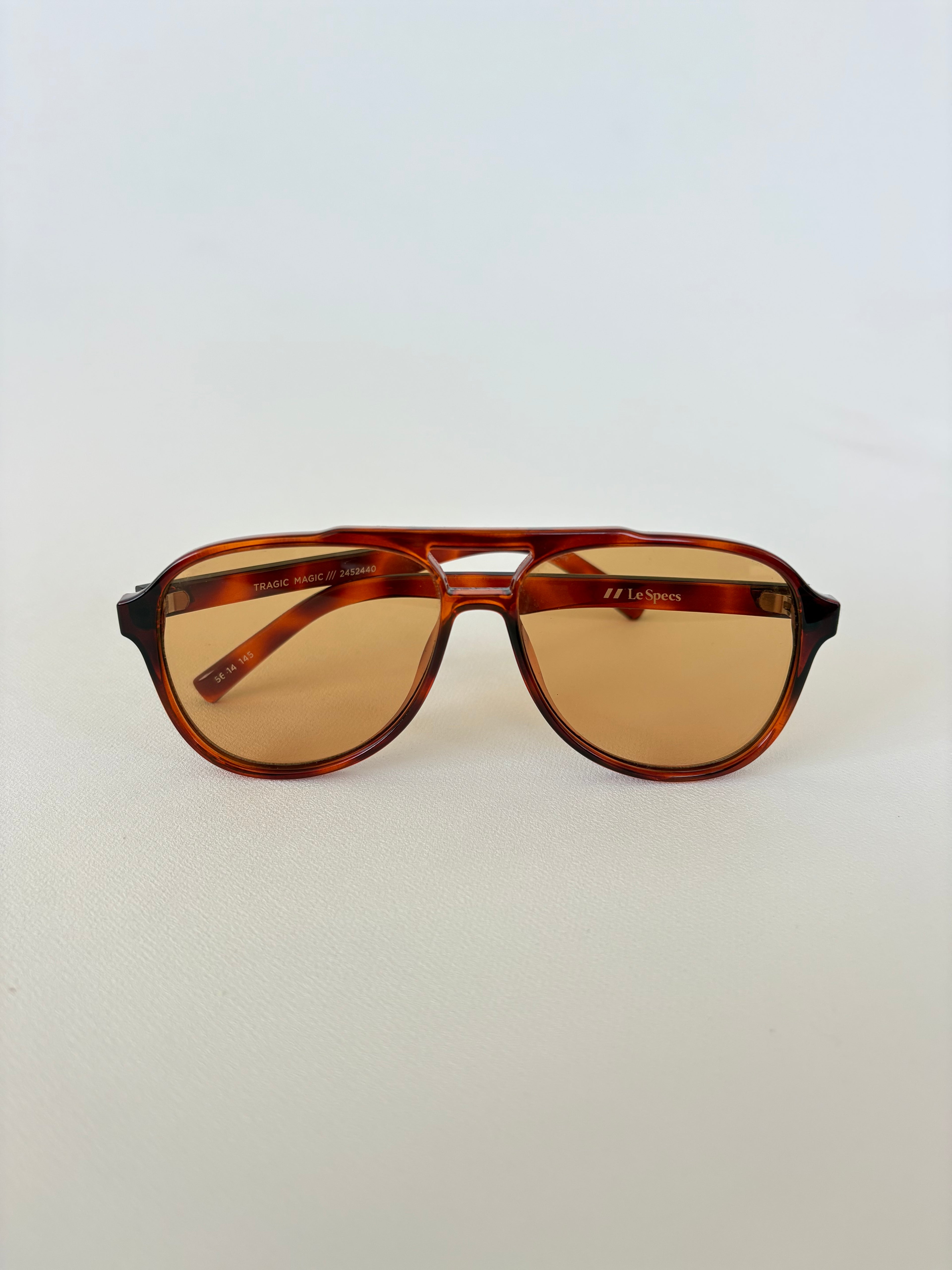 🔒 549 / Le Specs Orange Lens Tortise Frame Sunglasses