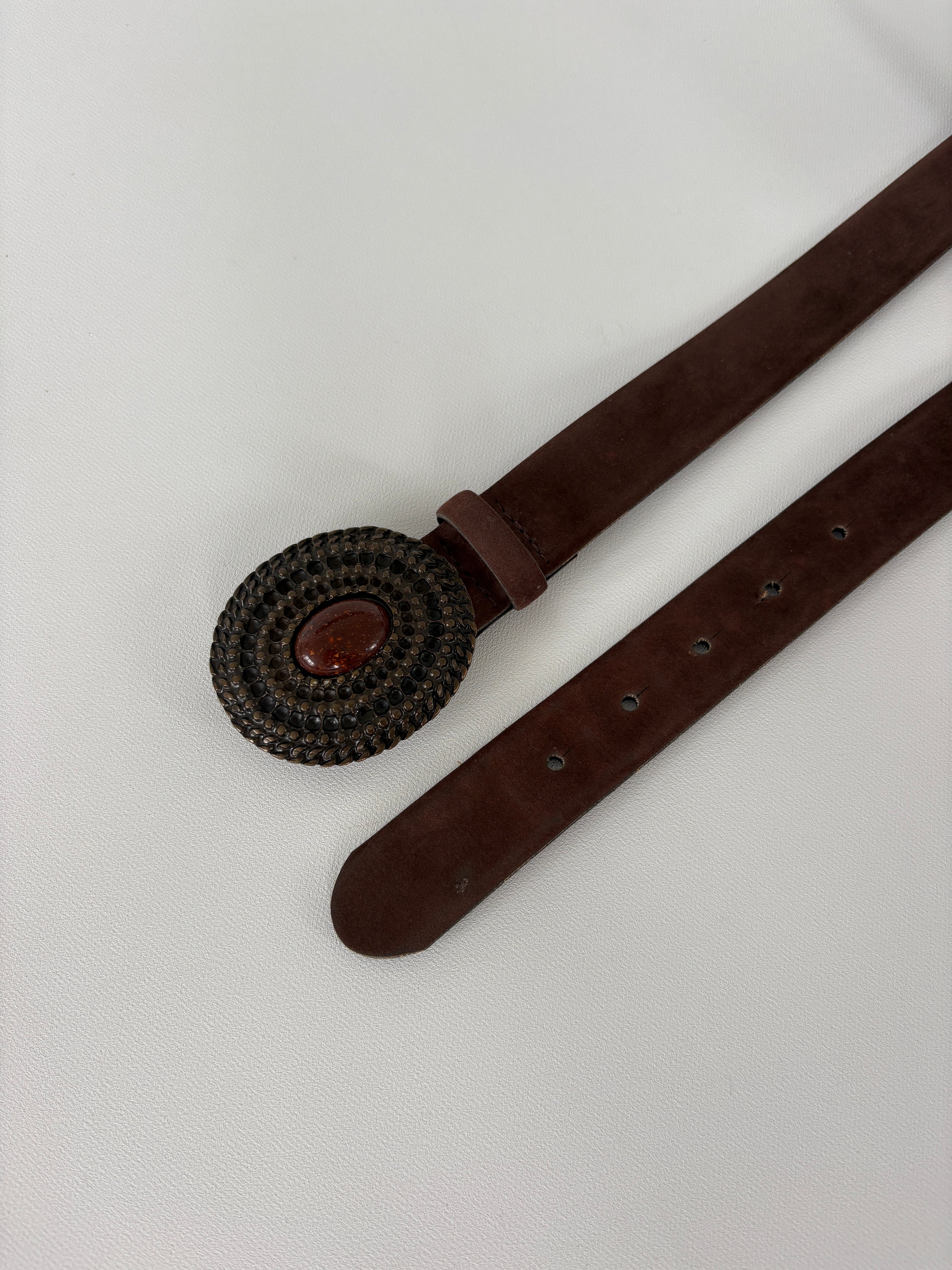 579 / Brown Suede Belt