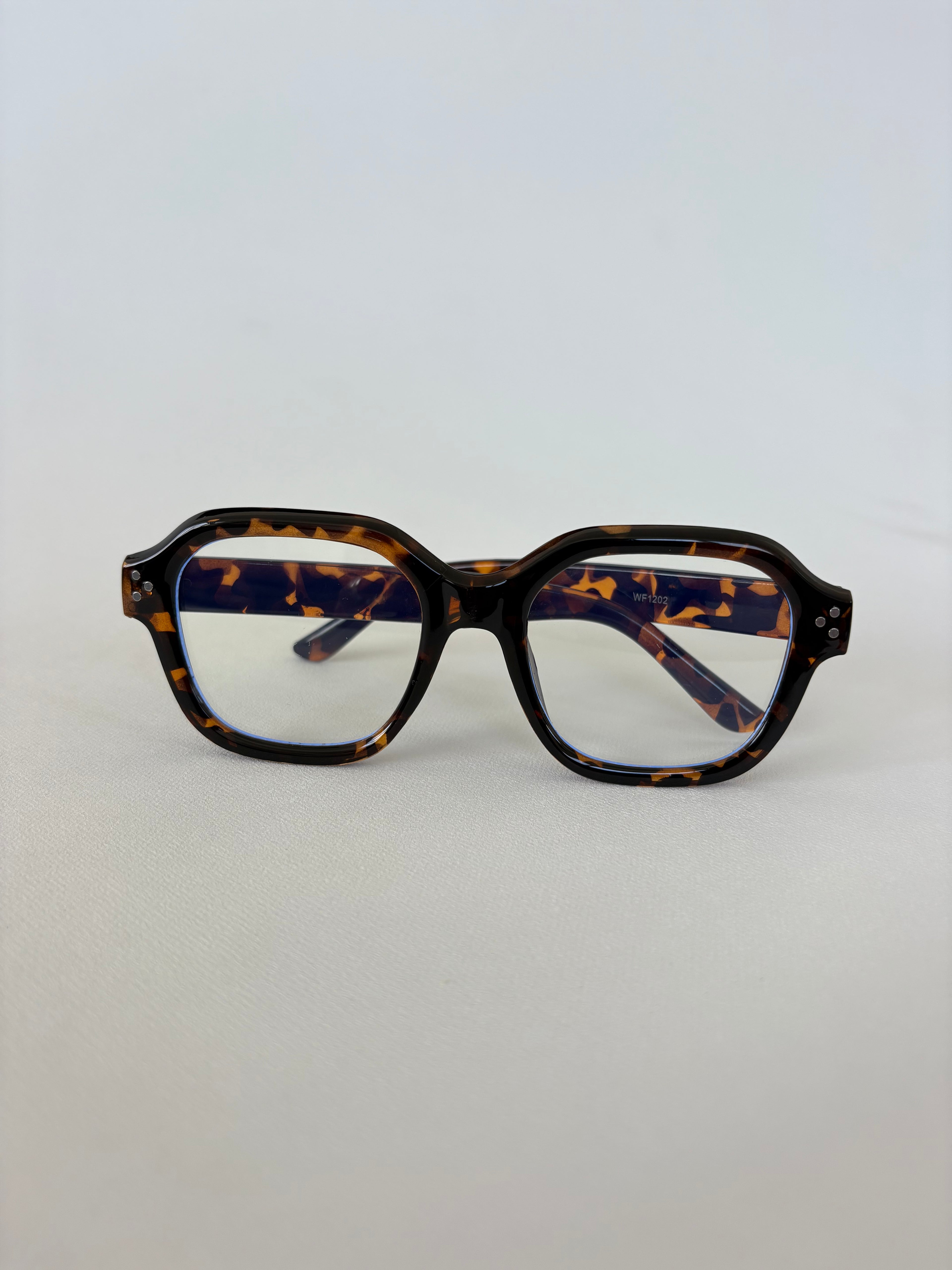 🔒 615 / Large Frame Tortoise Blue Light Glasses