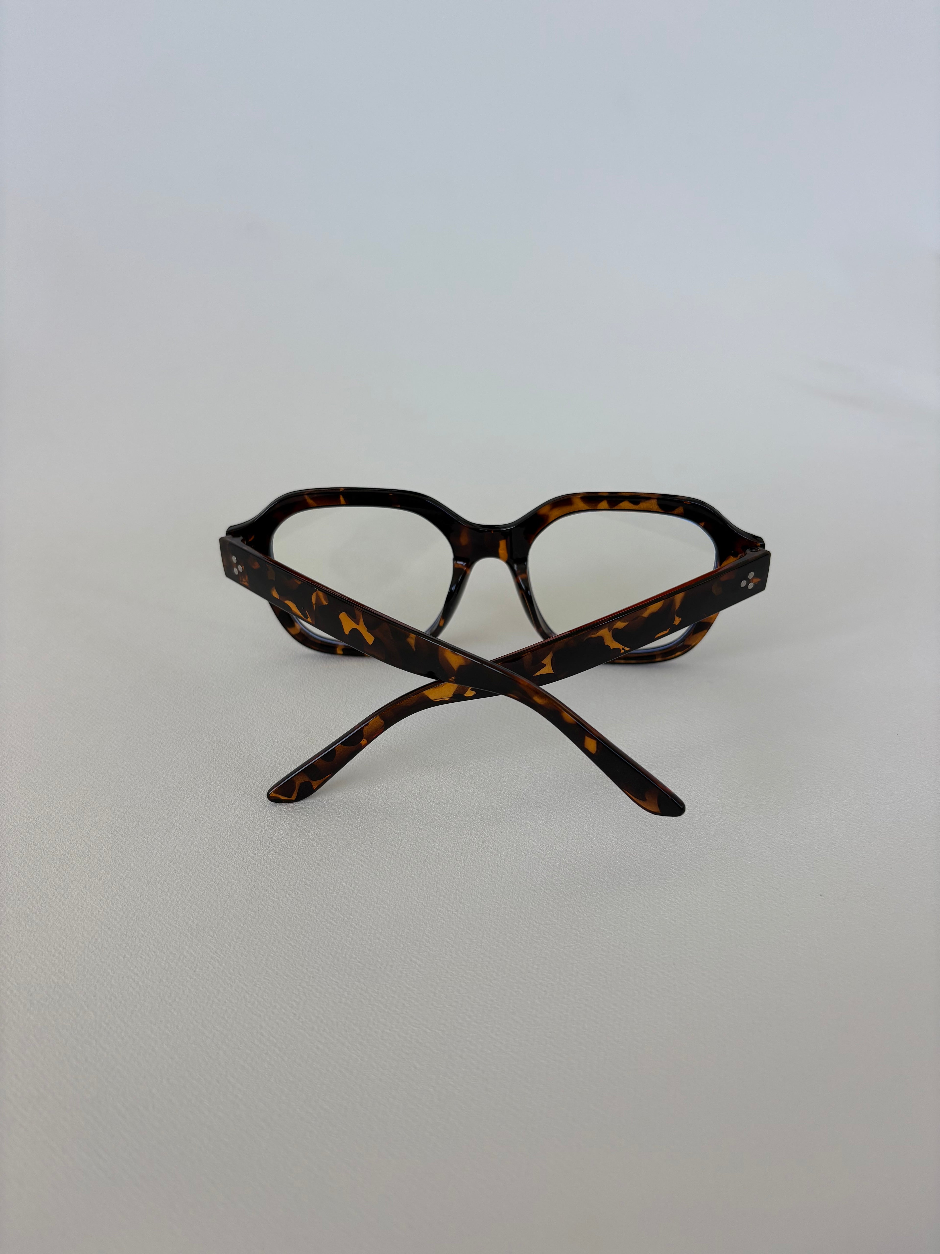 🔒 615 / Large Frame Tortoise Blue Light Glasses