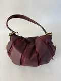 🔒 620 / Purple Leather Cresent Slouchy Shoulder Bag