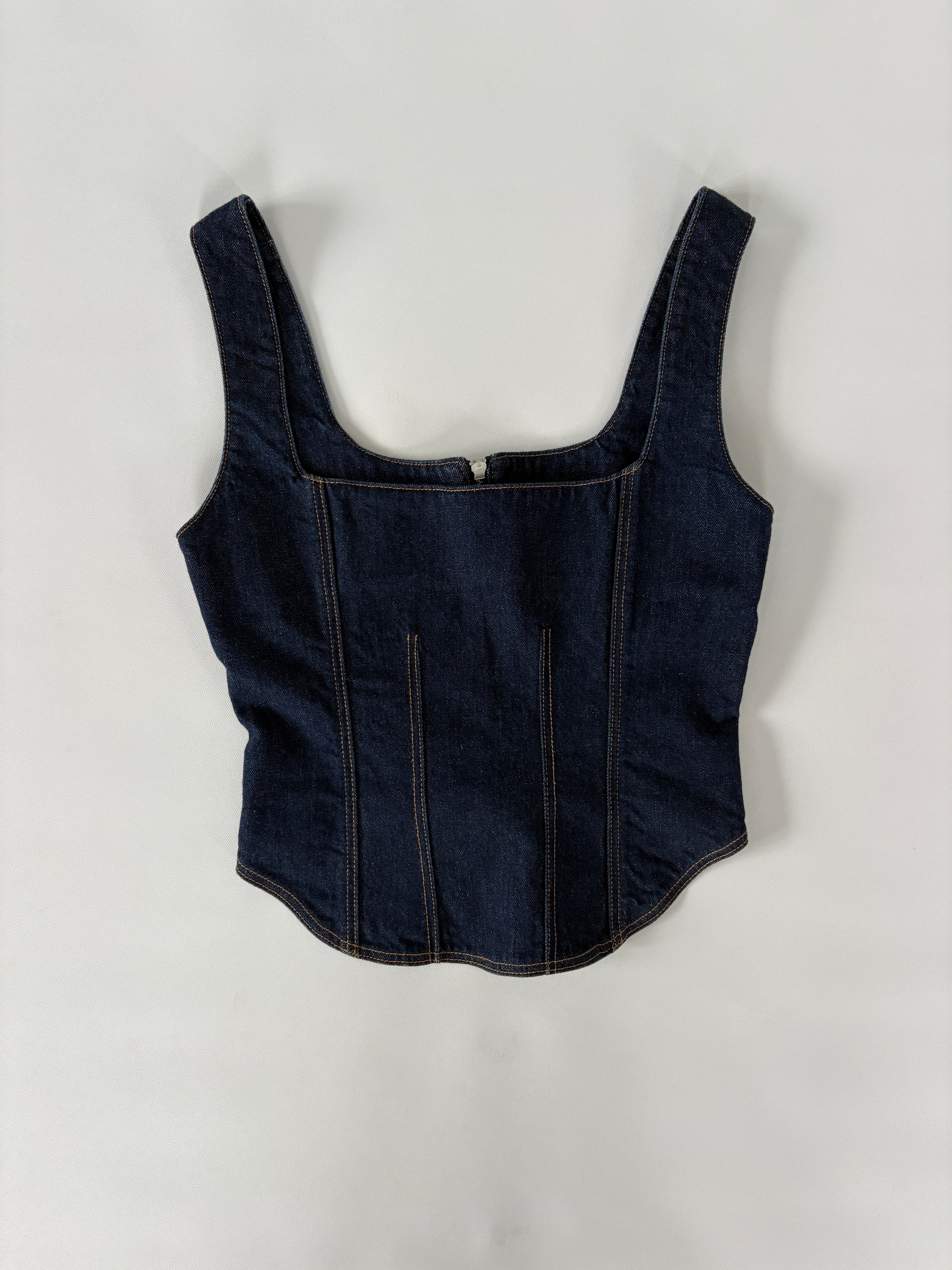 638 / Dark Denim Corset Top