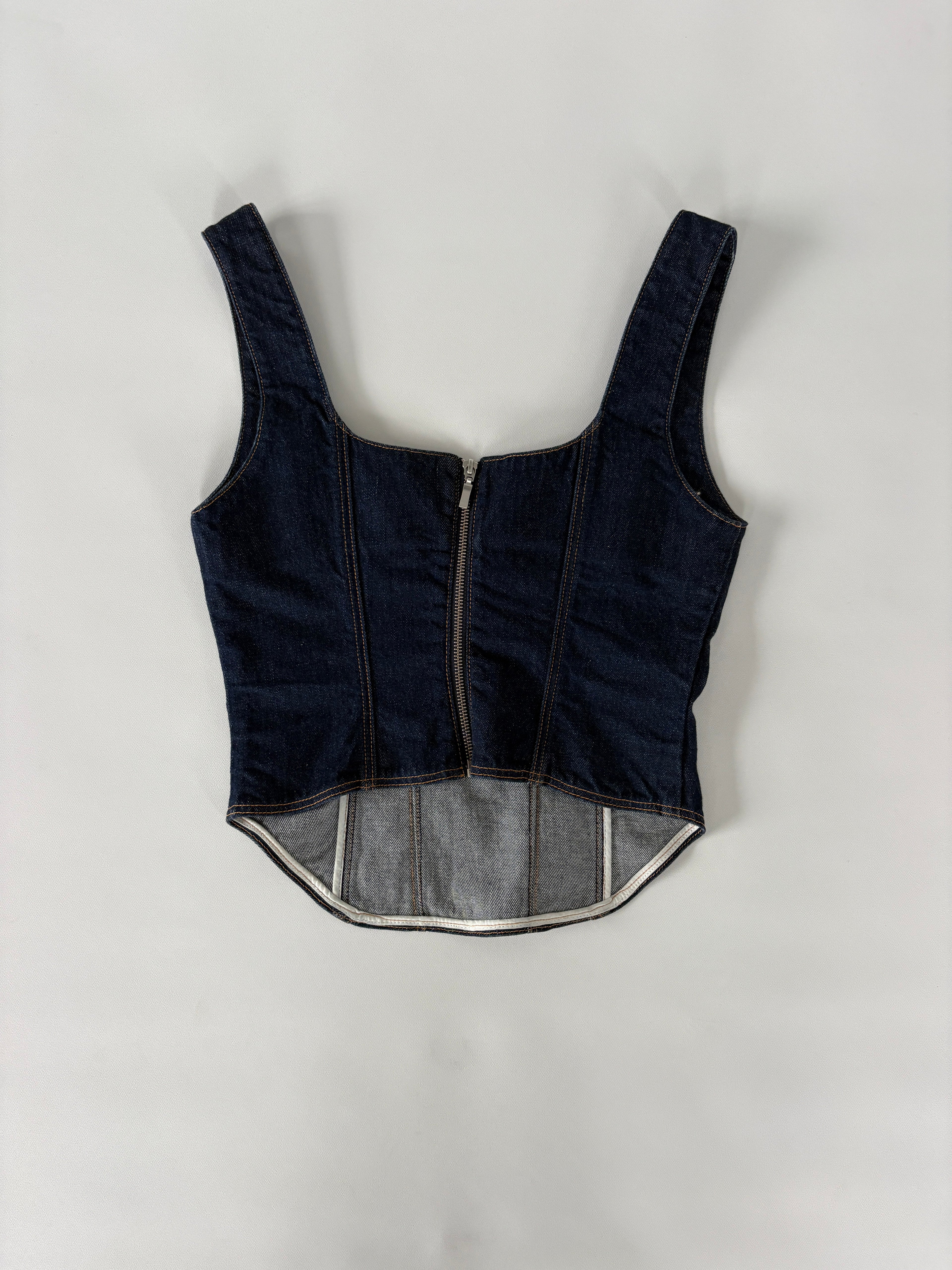 638 / Dark Denim Corset Top