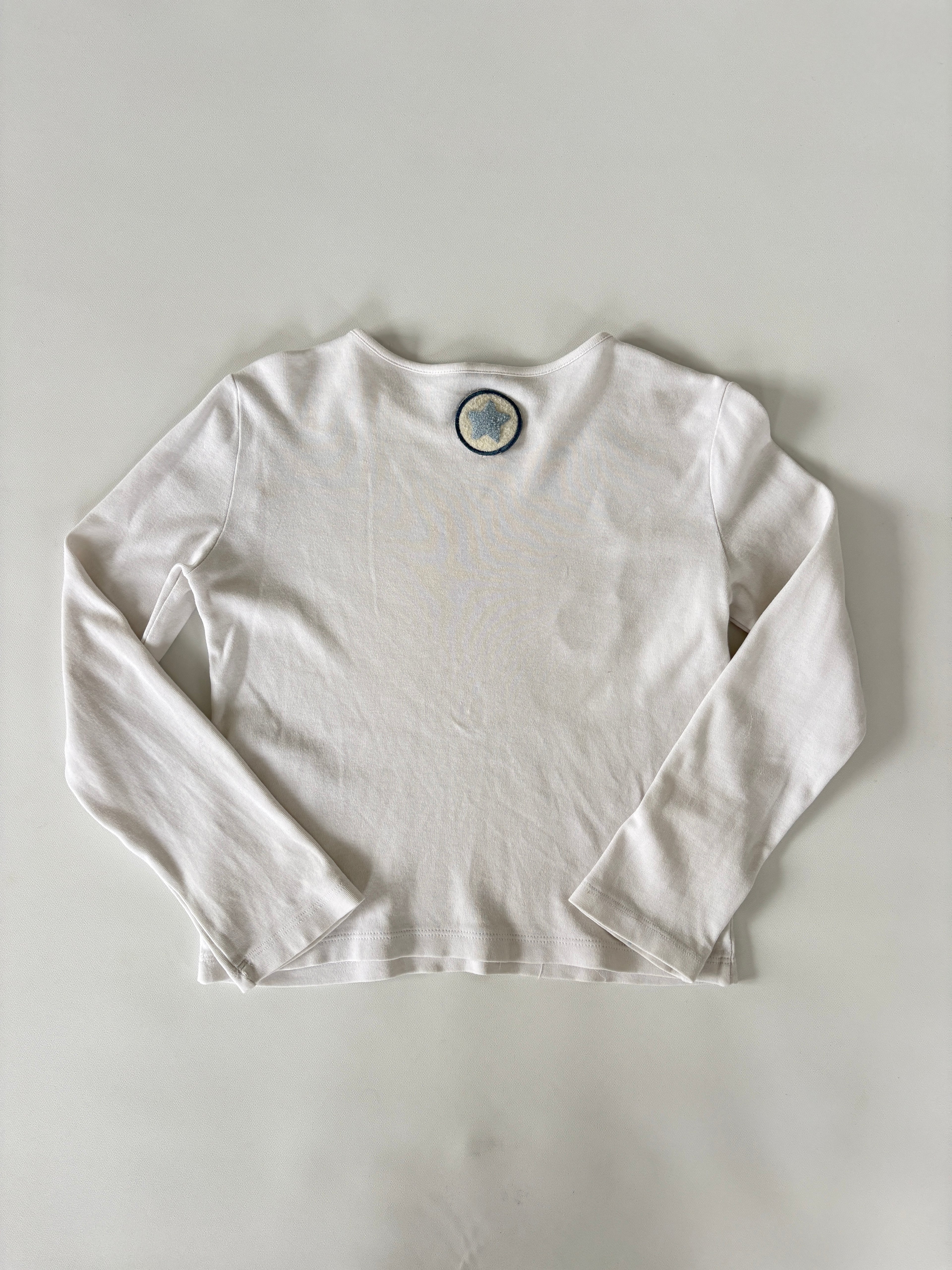 641 / White Gap Quarter Sleeve with Patches