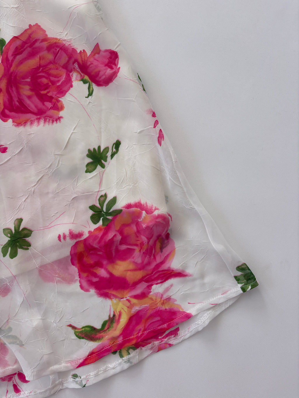 780 / White & Pink Floral Slip Dress