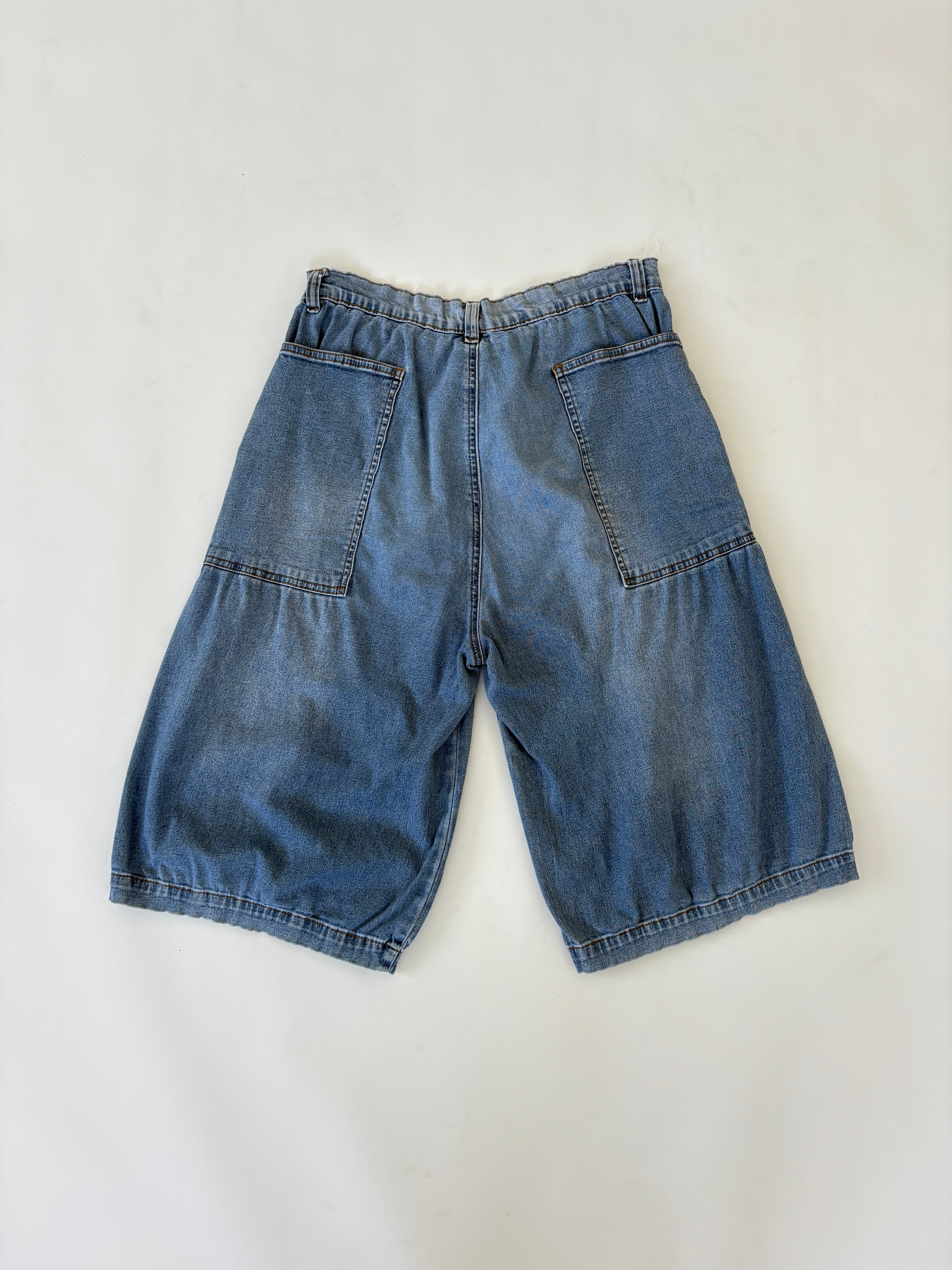860 / Baggy Denim Jorts w/ Adjustable Waistband
