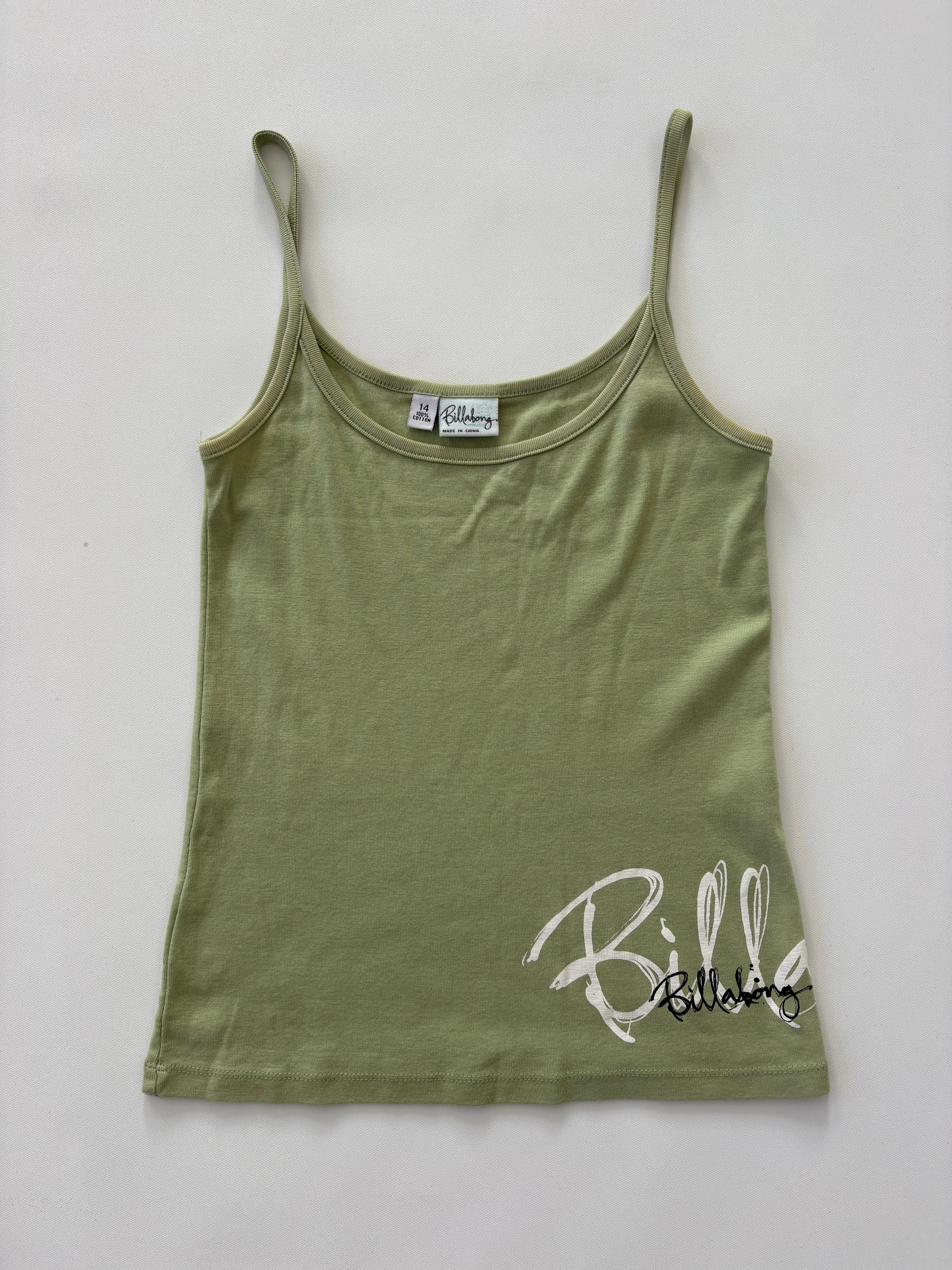 897 / Vintage Green Billabong Tank