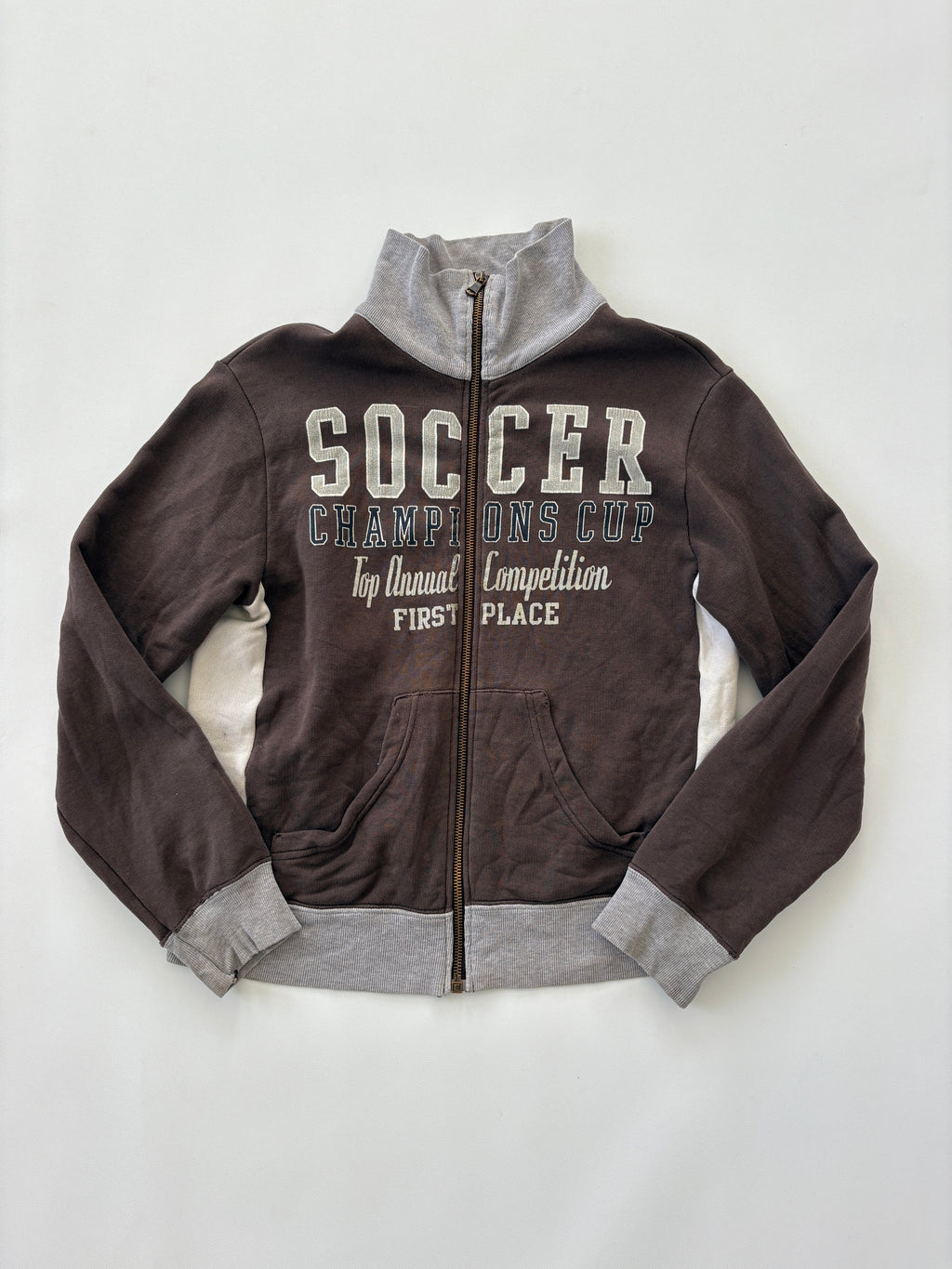 902 / High Neck "SOCCER" Zip Up